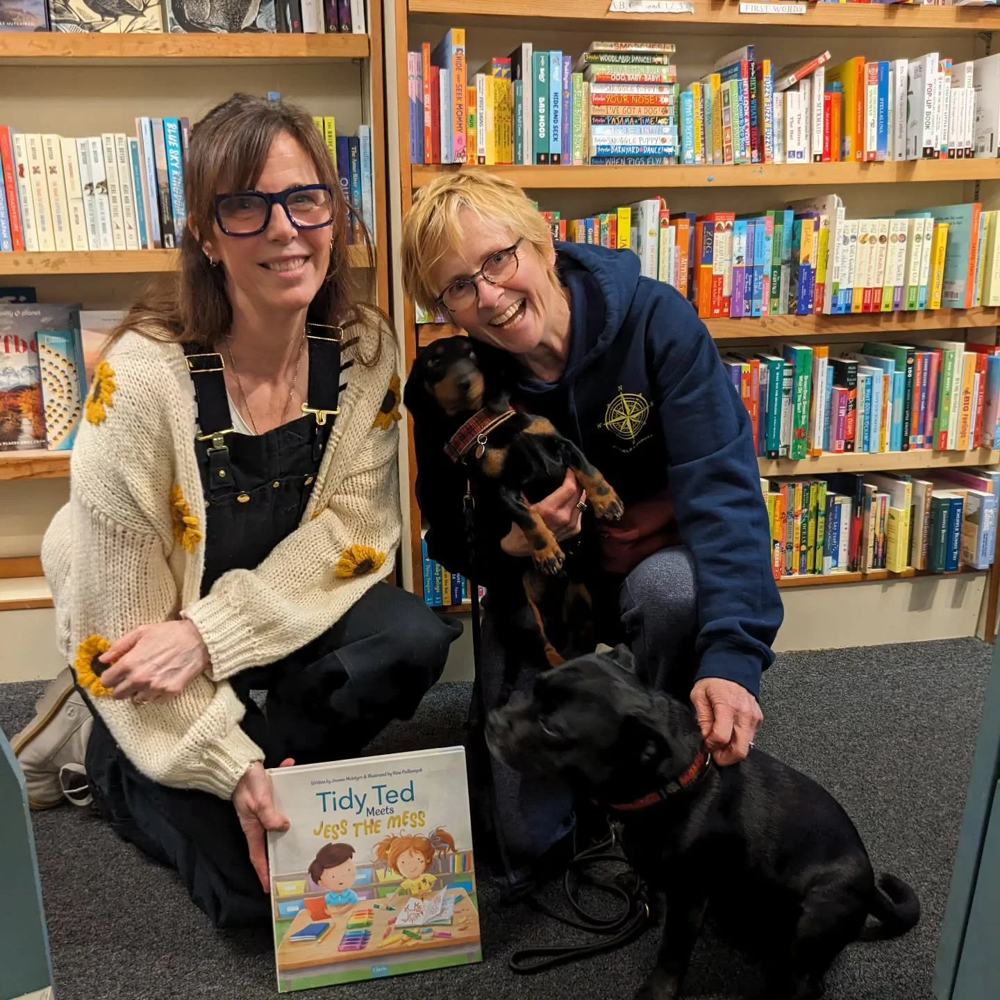 Made some new friends today (and signed some books!) at @ivysbookshop in Oak Bay! Such a gem of a shop, and everyone there was so kind and helpful to this very green author 🙃💕 (see also: puppies!!)

If you're in Victoria, swing by and check it out 