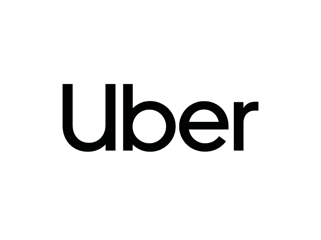 Uber logo in black text on white background.