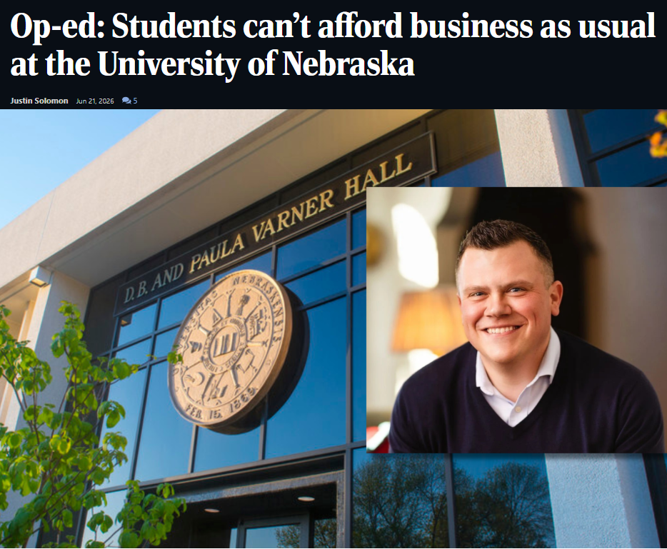 Omaha World-Herald      Op-ed: Students can’t afford business as usual at the University of Nebraska