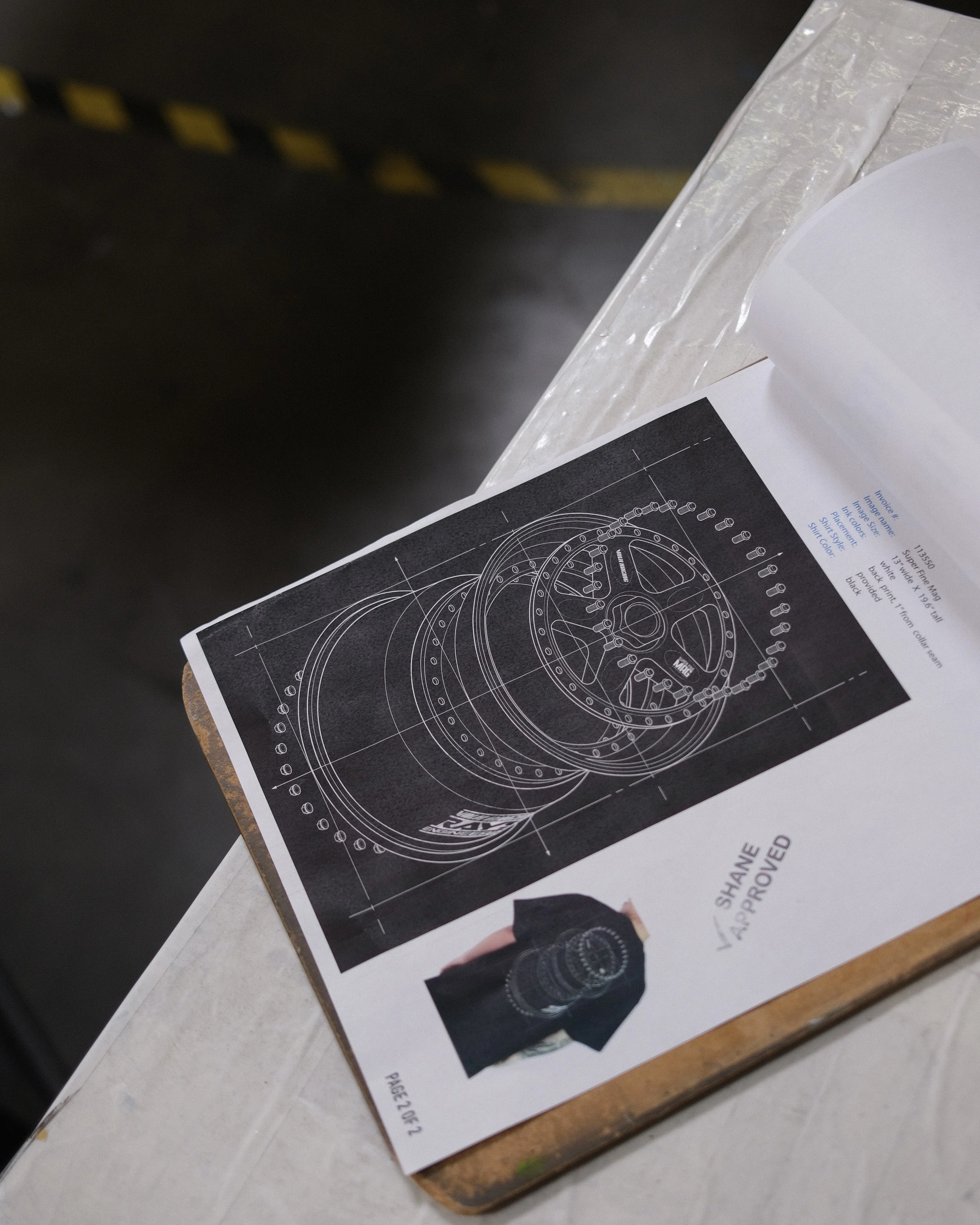 Tech packs for screen printing
