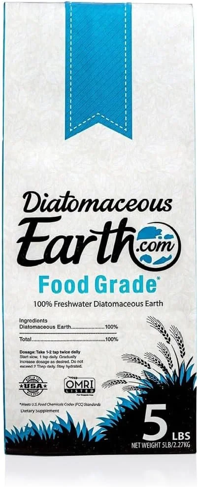 DiatomaceousEarth Food Grade Diatomaceous Earth – 5lb | 100% Organic, All-Natural Powder | Safe for Humans & Pets | OMRI Listed for Organic Use