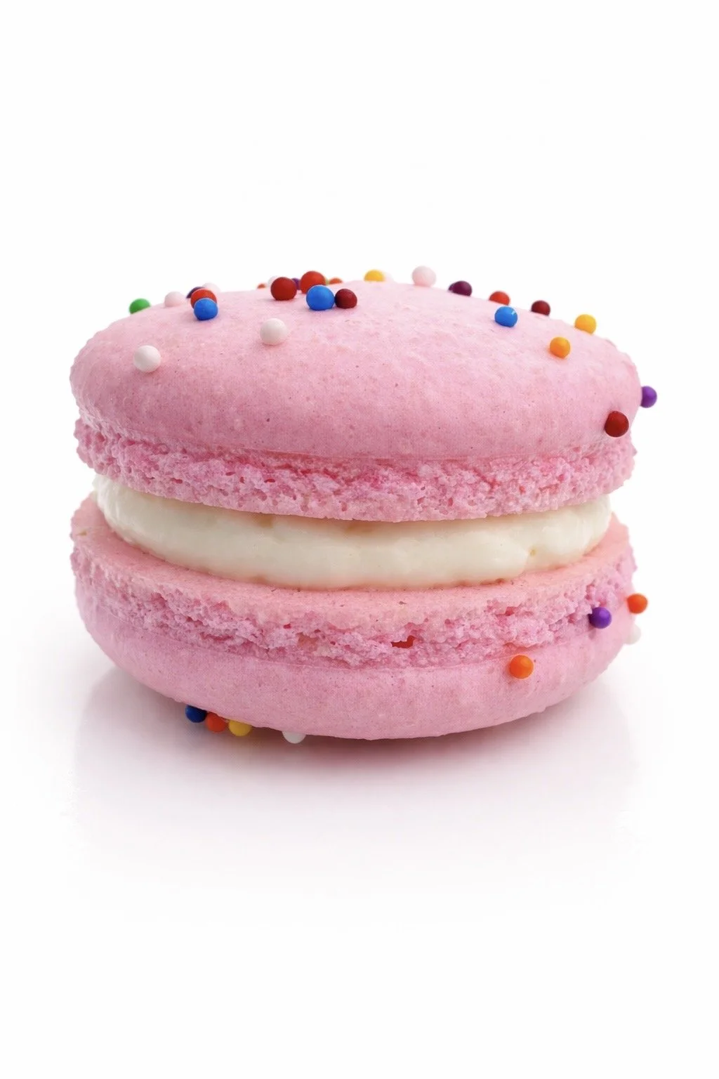 Birthday cake French macaron with vanilla filling and colorful sprinkles by Mondelo Bake Shop in Miami. (Copy)