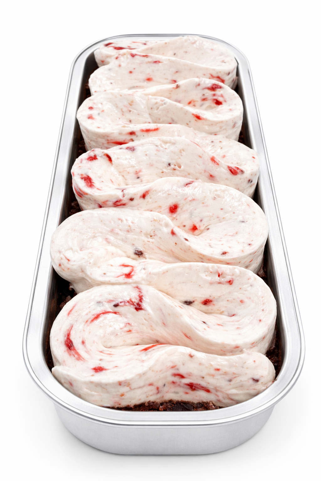 Strawberry swirl mini loaf cake with buttercream frosting by Mondelo Bake Shop in Miami.