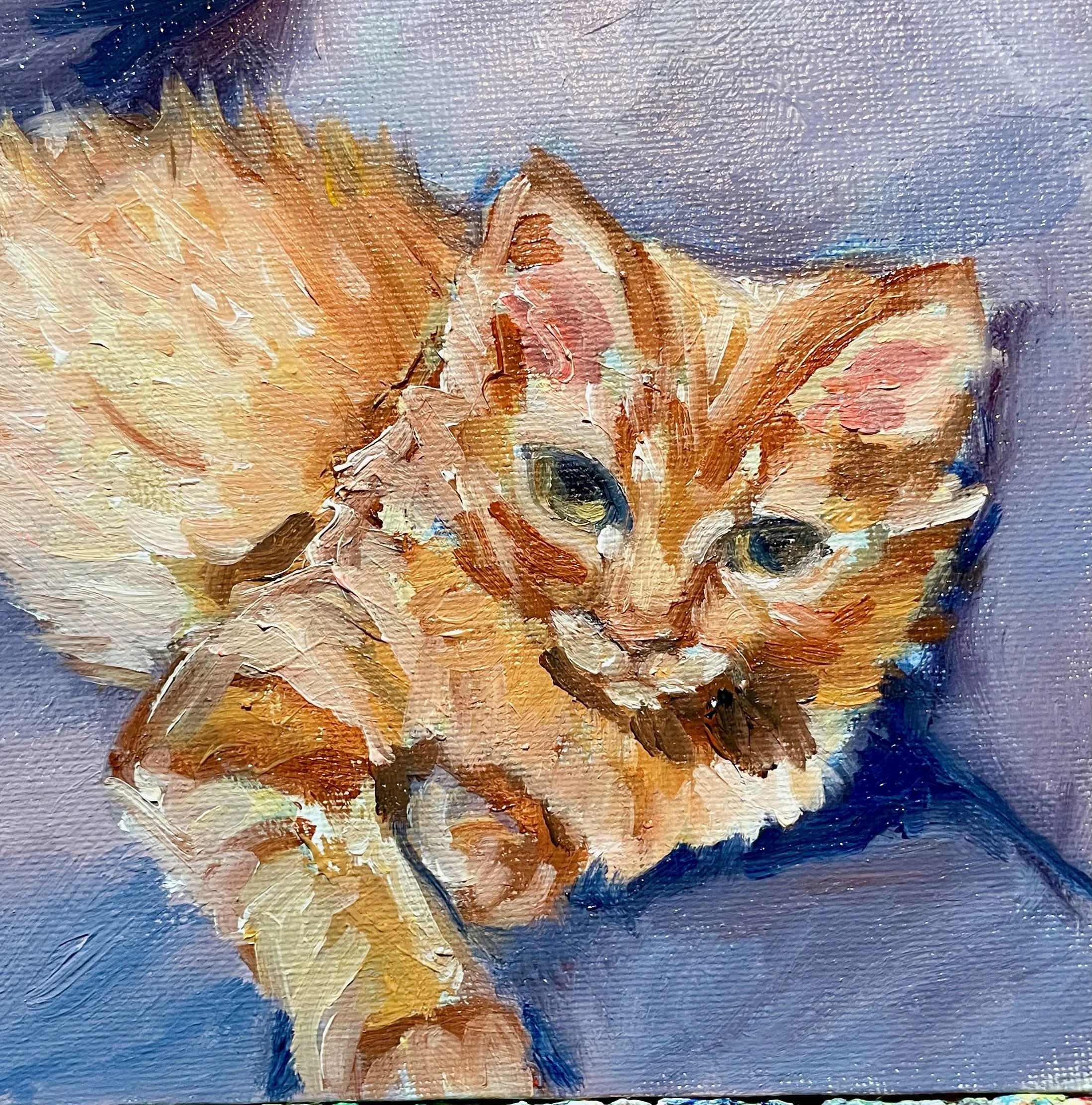 Little Lion Just Chilling - 6x6 - oil.jpeg