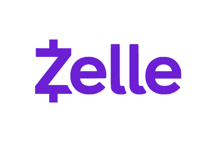 The word "Zelle" in purple text with a dollar sign integrated into the letter "Z" on a black background.