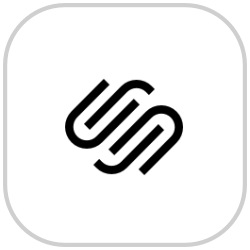 Black abstract logo on a white background
