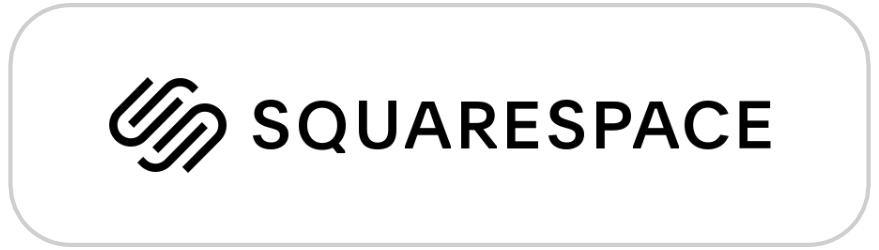 Squarespace logo with black text and abstract icon on a white background