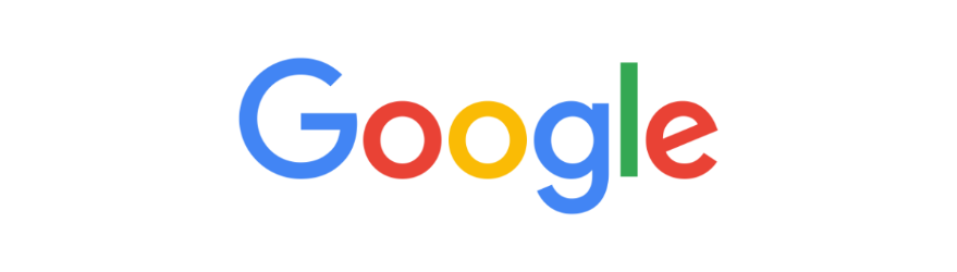 Google logo with colorful letters.