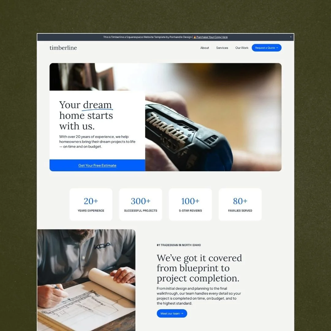 Timberline - Squarespace 7.1 Template