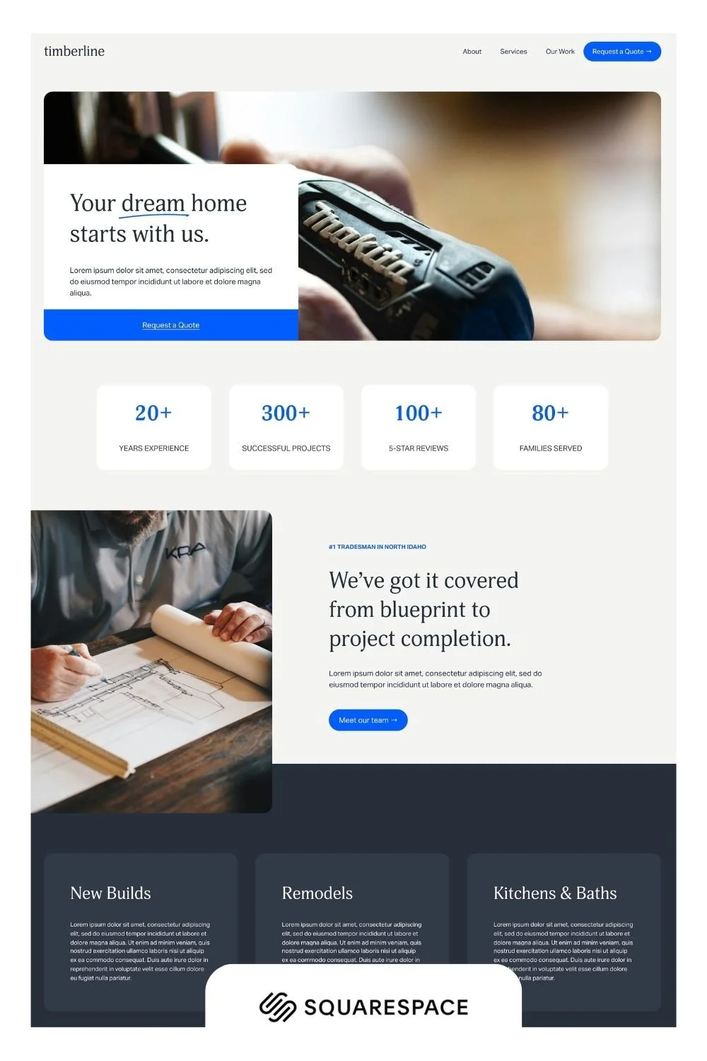 Timberline - Squarespace 7.1 Template & Canva Collateral Pack