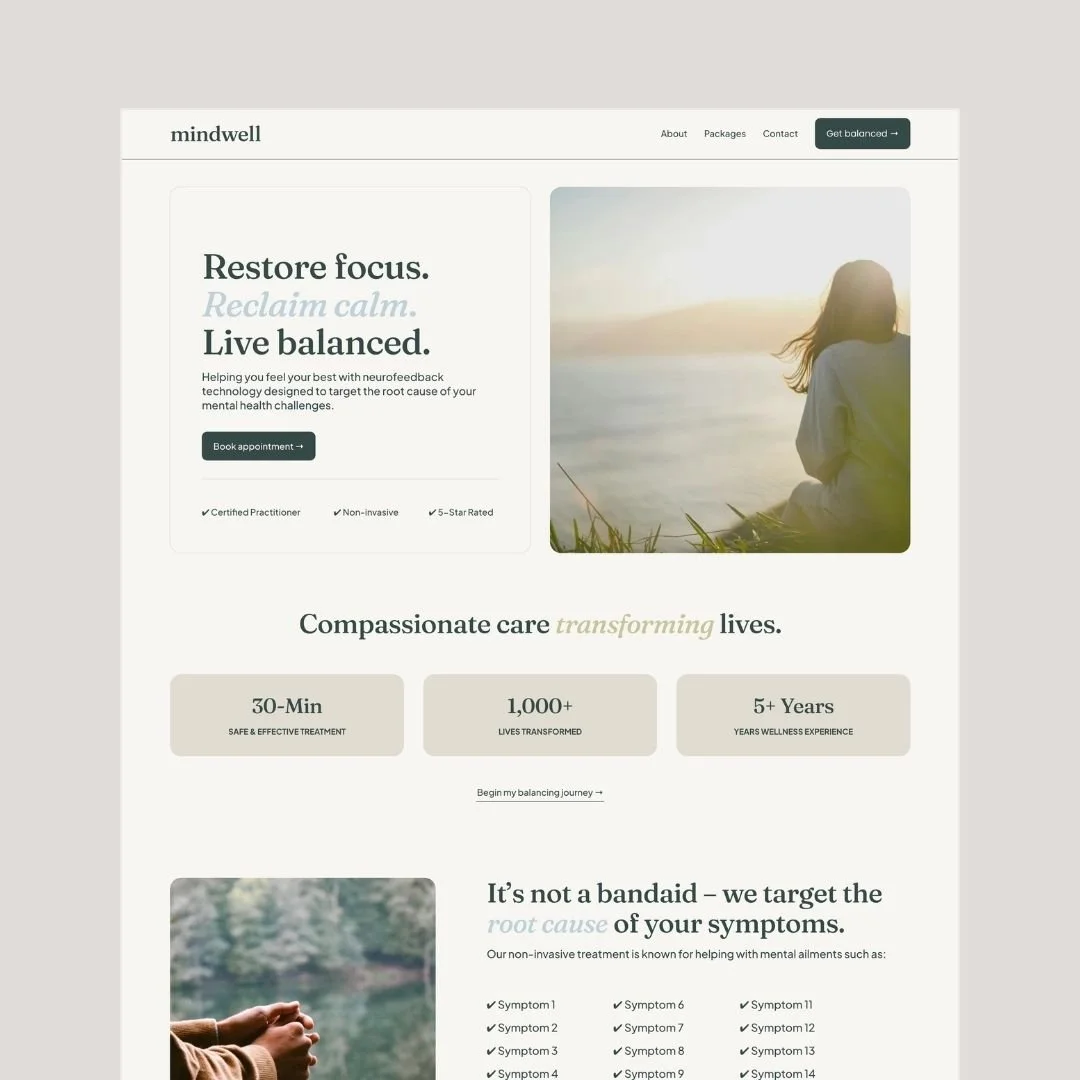 mindwell - Squarespace 7.1 Template