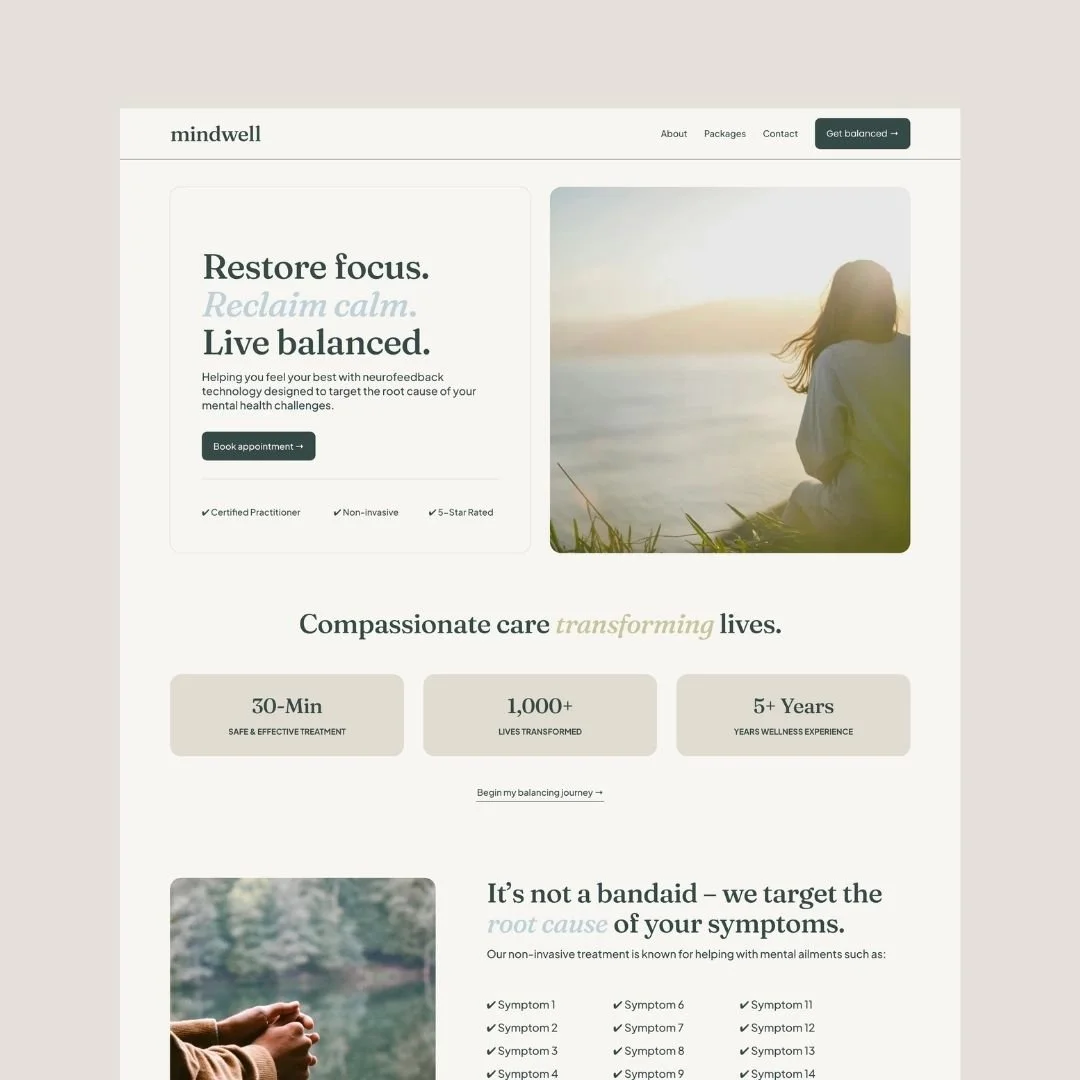 mindwell - Squarespace 7.1 Template
