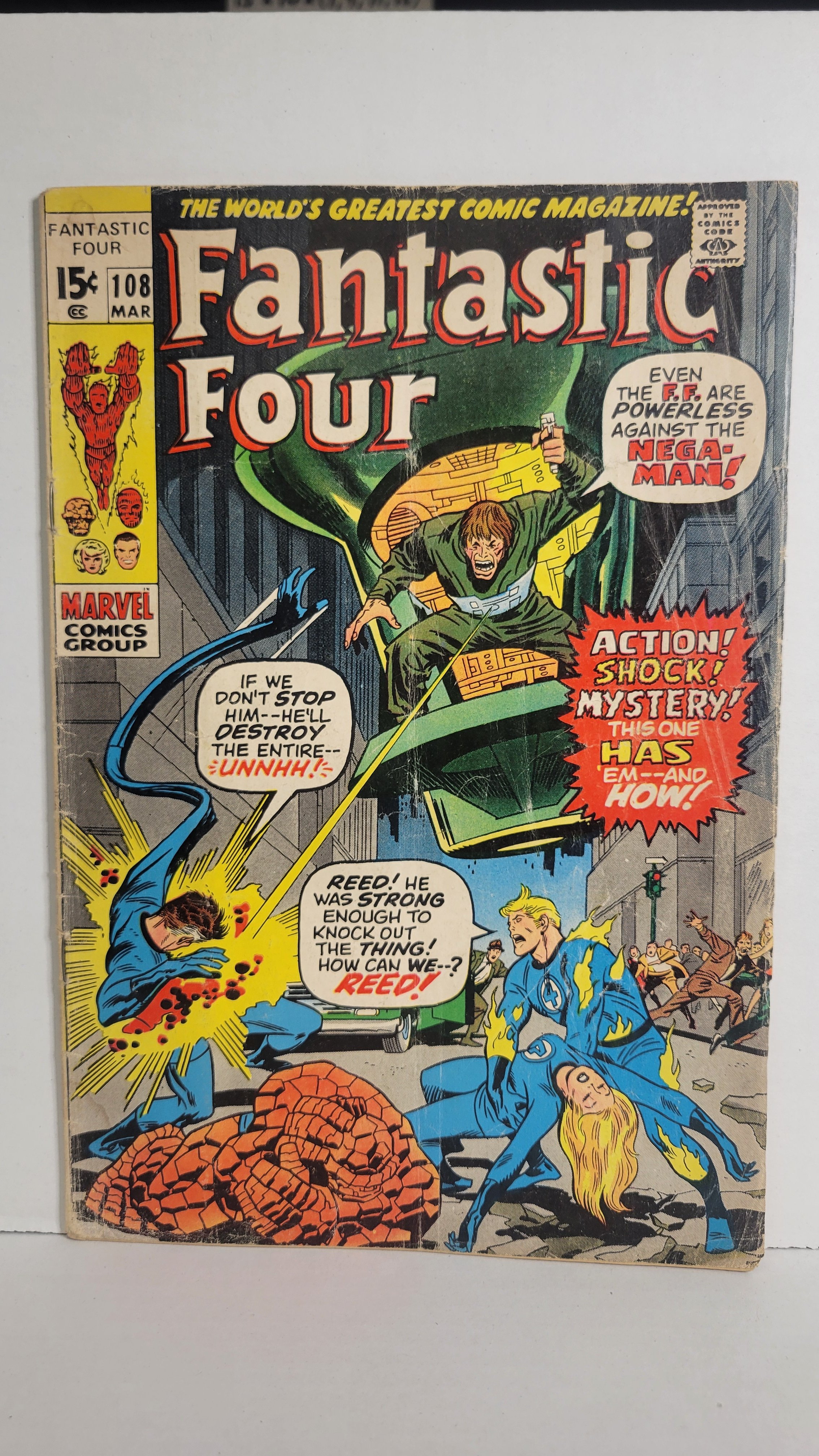 Fantastic Four 108 Buscema! Last Kirby Art Before Leaving Marvel!! ! 1971 Marvel Comics