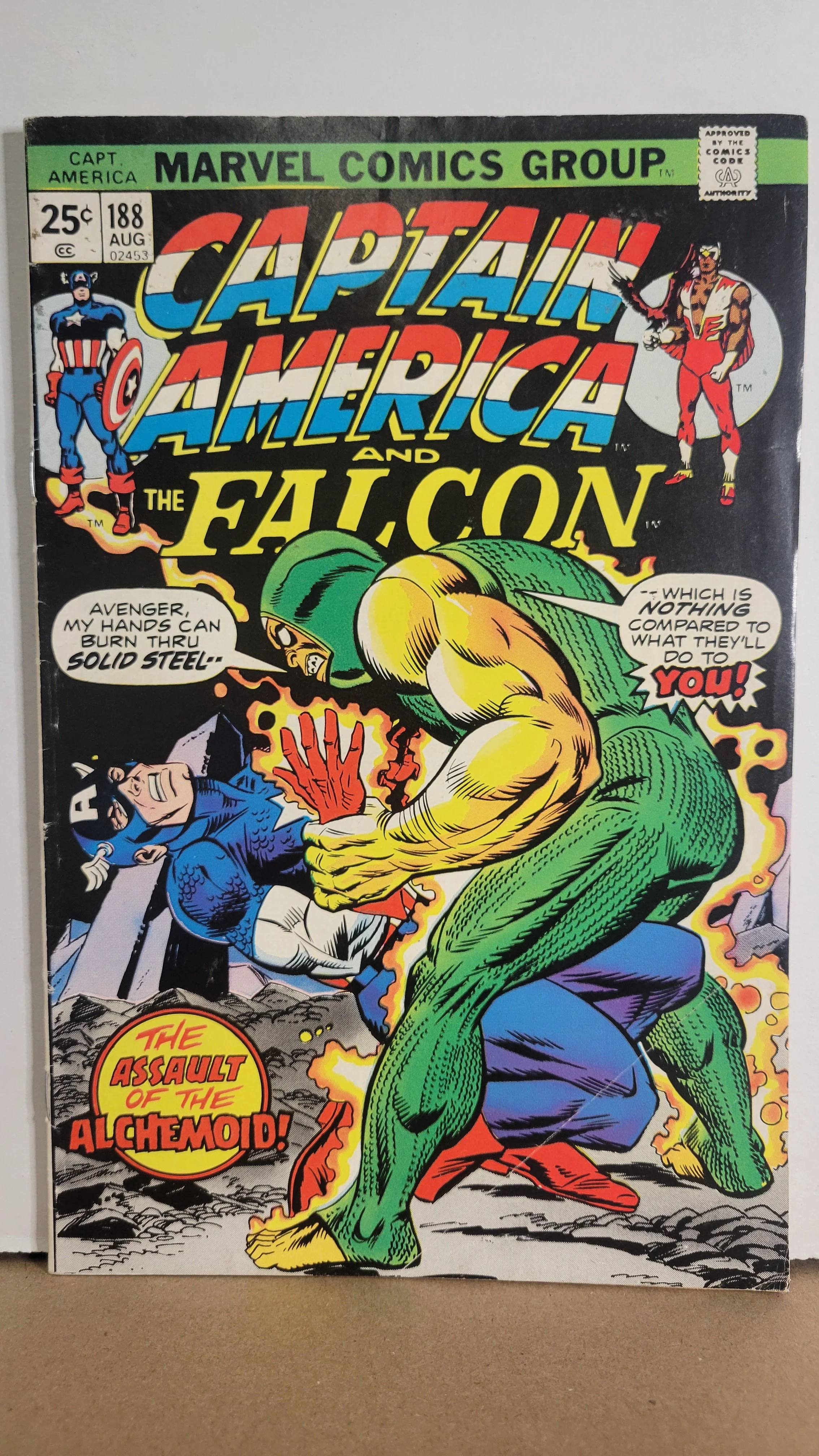 Captain America 188 Gil Kane cover Alchemoid Falcon 1975 Marvel Comics