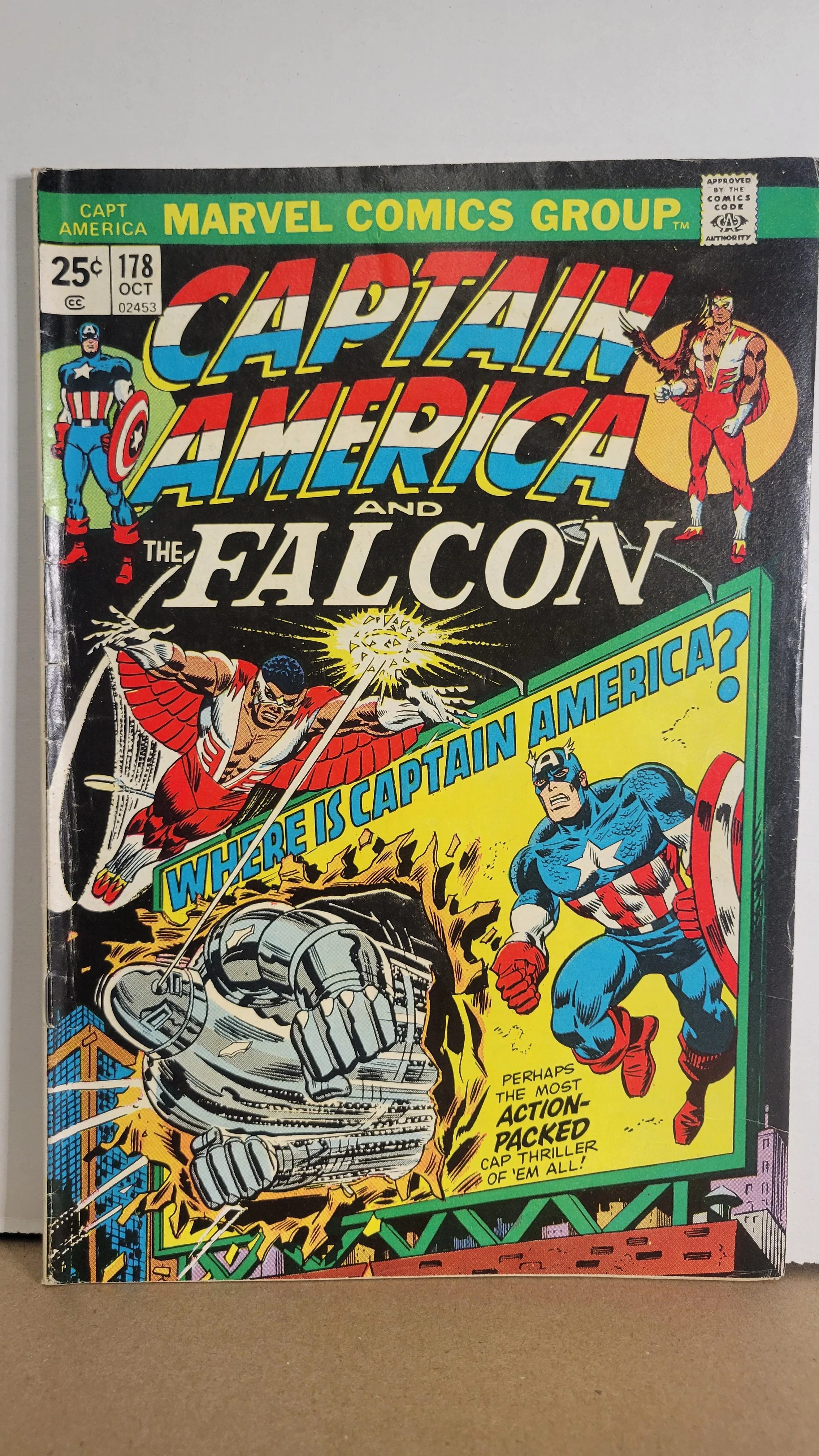 Captain America 178 meets Peggy Carter! Falcon! 1974 Marvel Comics