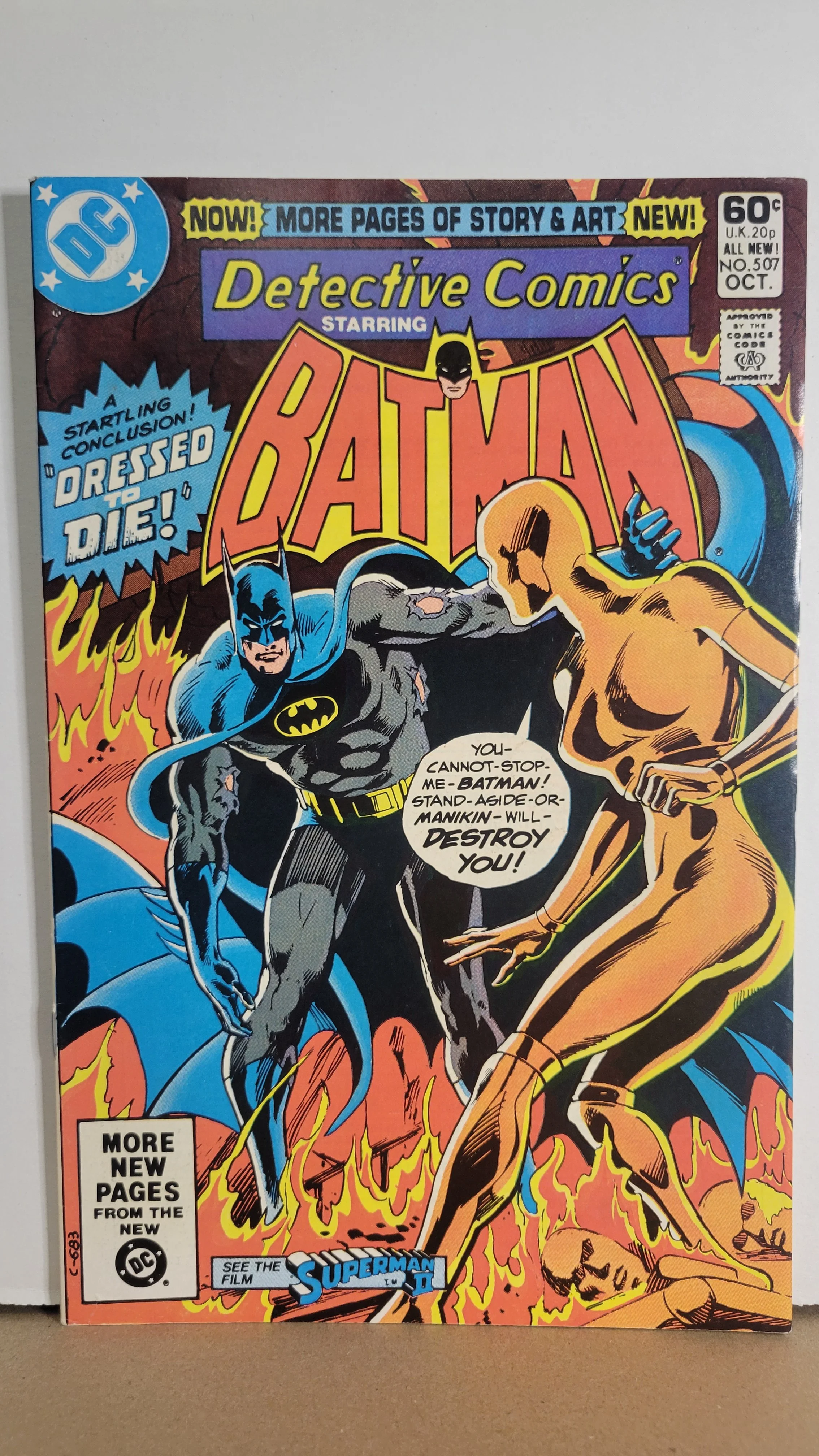 Detective Comics 507 Newton art! Batman! Manikin! Gordon! 1981 DC Comics