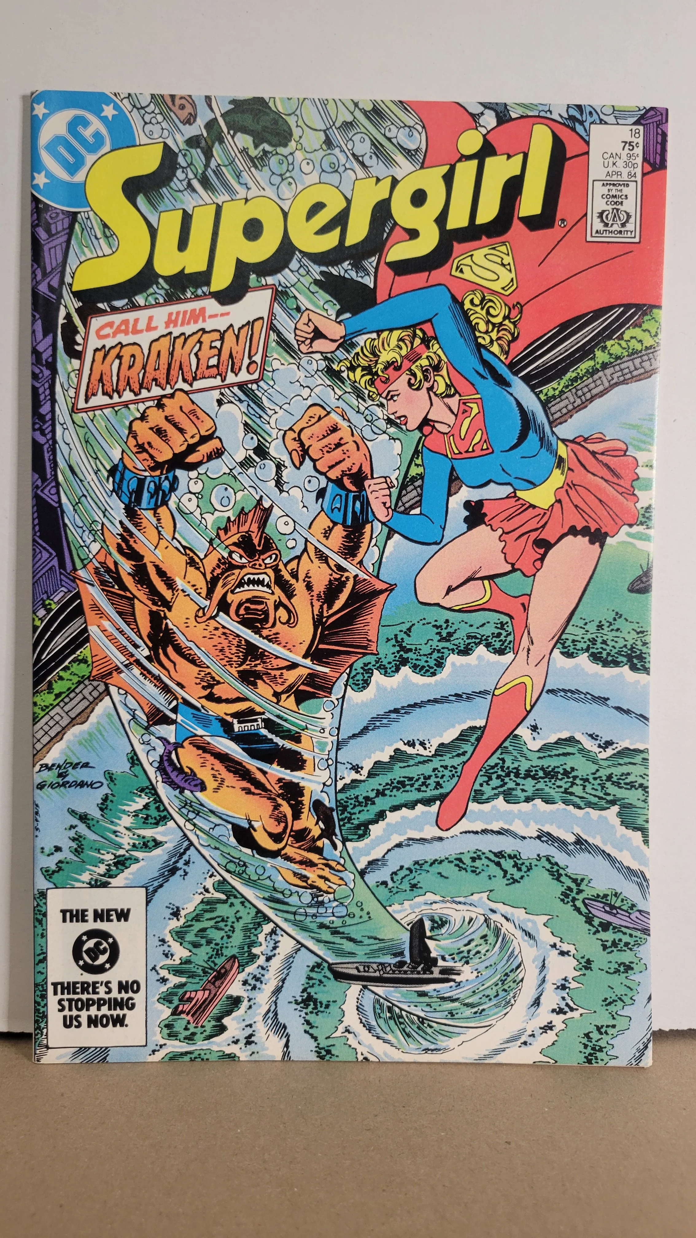 Daring New Adventures of Supergirl 18 Supergirl vs Kraken! New Headband Look! 1983 DC Comics