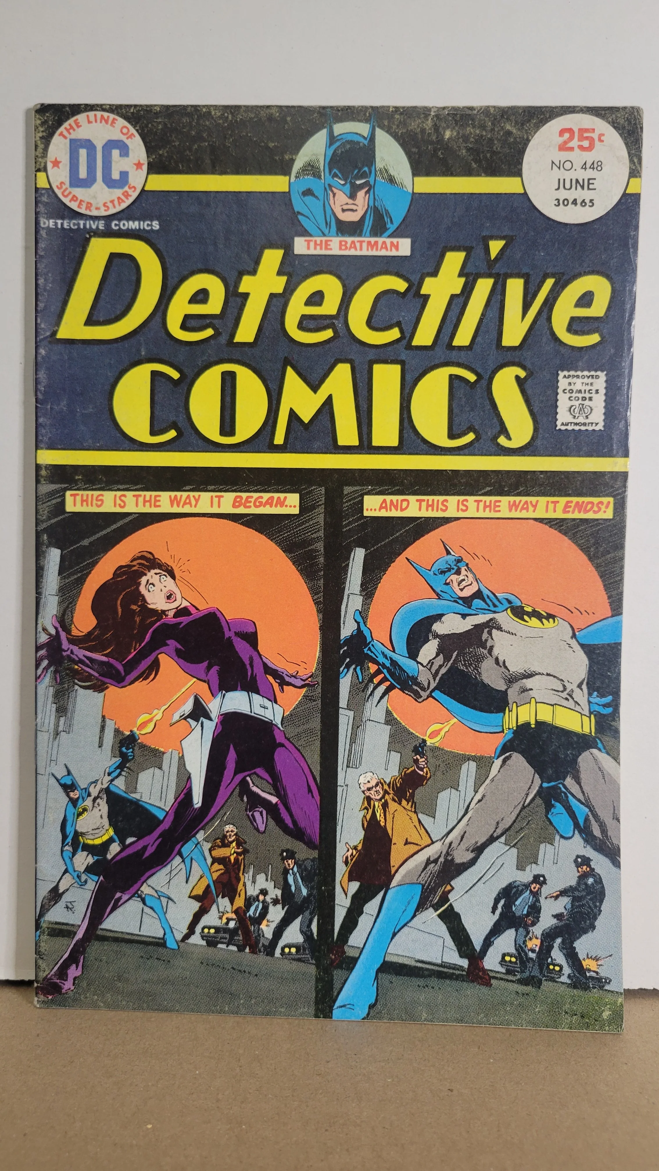 Detective Comics 448 Aparo cover Talia + Ras Al Ghul Creeper Batman 1975 DC Comics