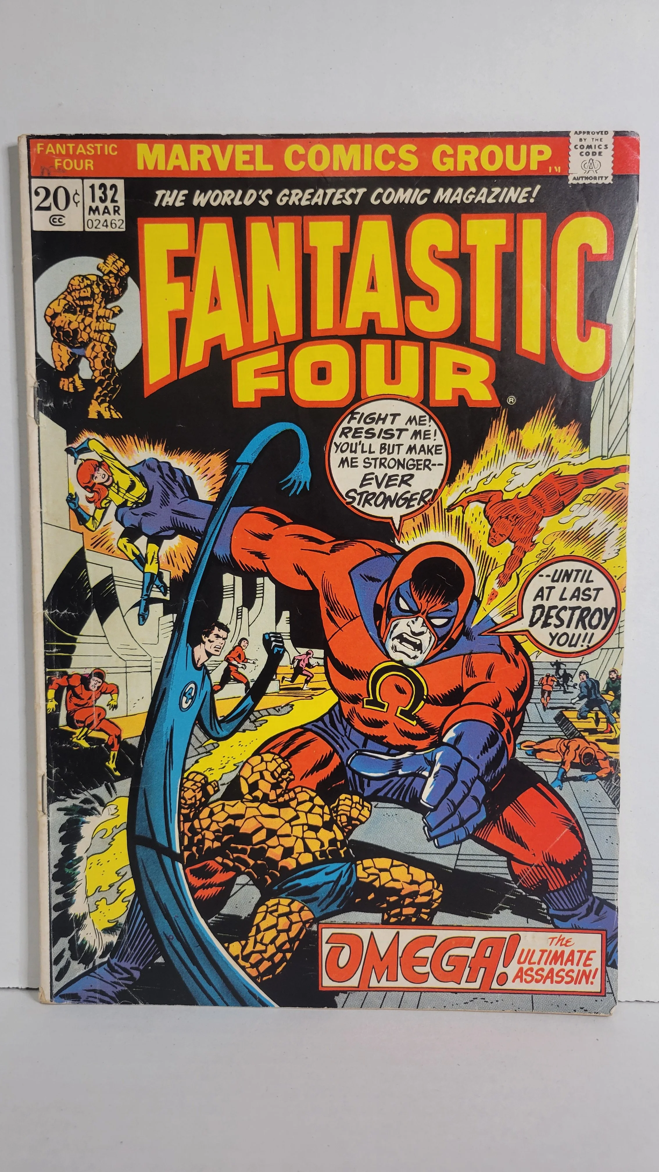 Fantastic Four 132 Jim Steranko! Inhumans Maximus Omega Quicksilver 1973 Marvel Comics
