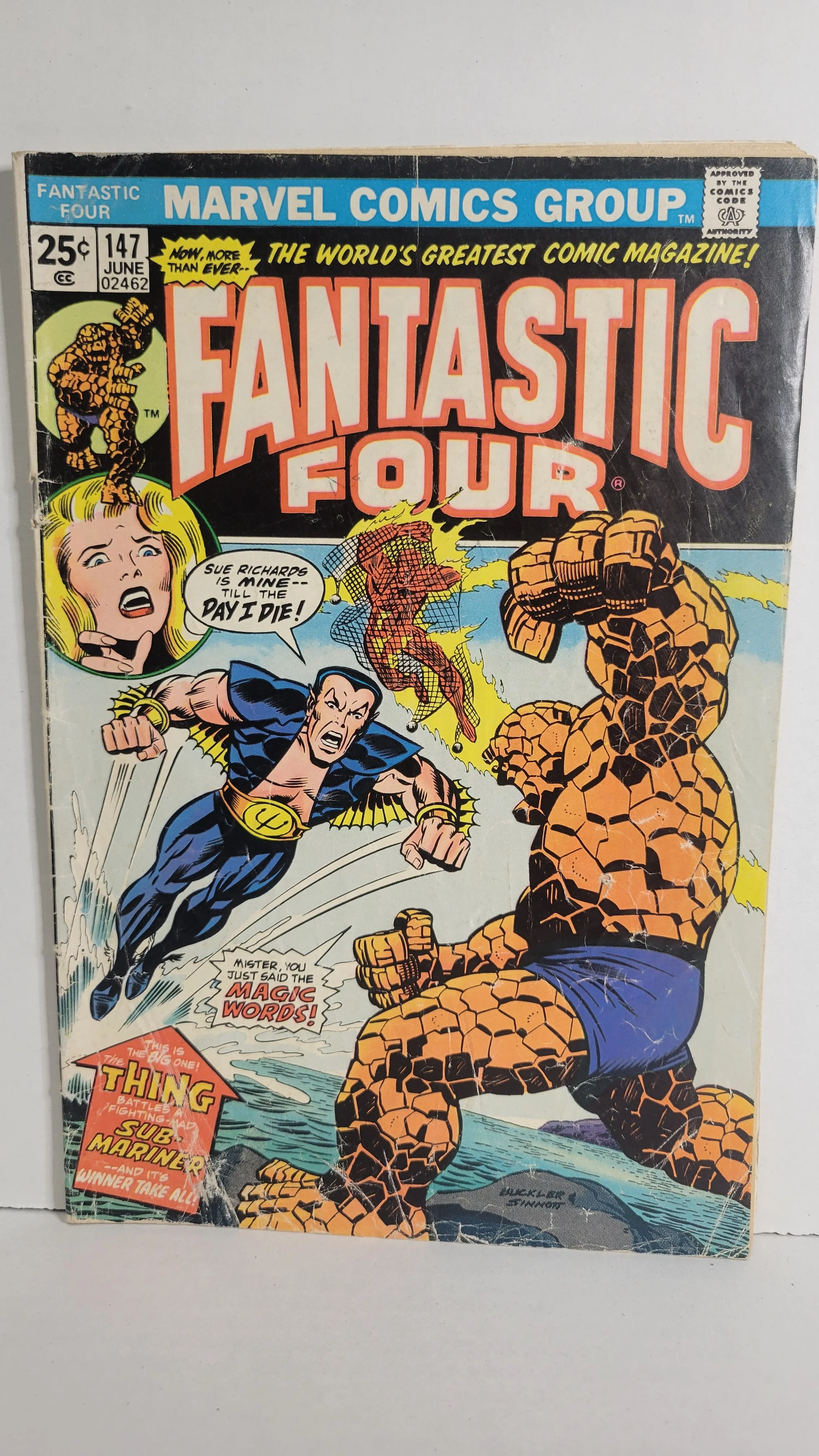 Fantastic Four 147 The Thing vs Sub-Mariner Rich Buckler 1974 Marvel Comics