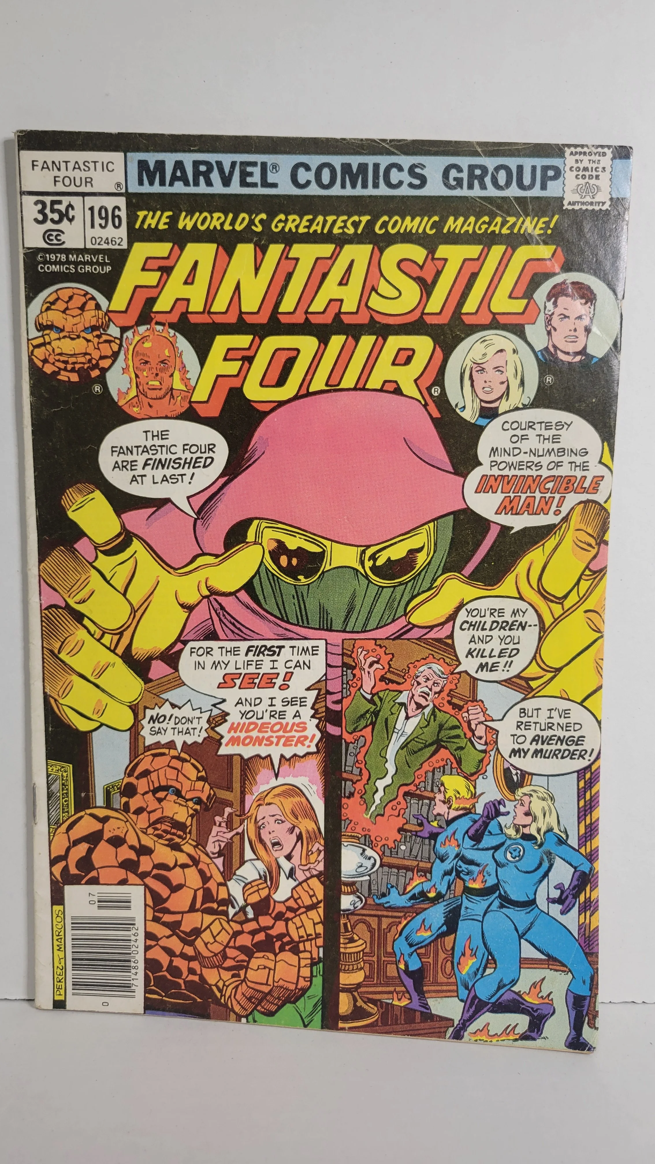 Fantastic Four 196 George Pérez! Dr. Doom Reunites The Fantastic Four! 1978 Marvel Comics