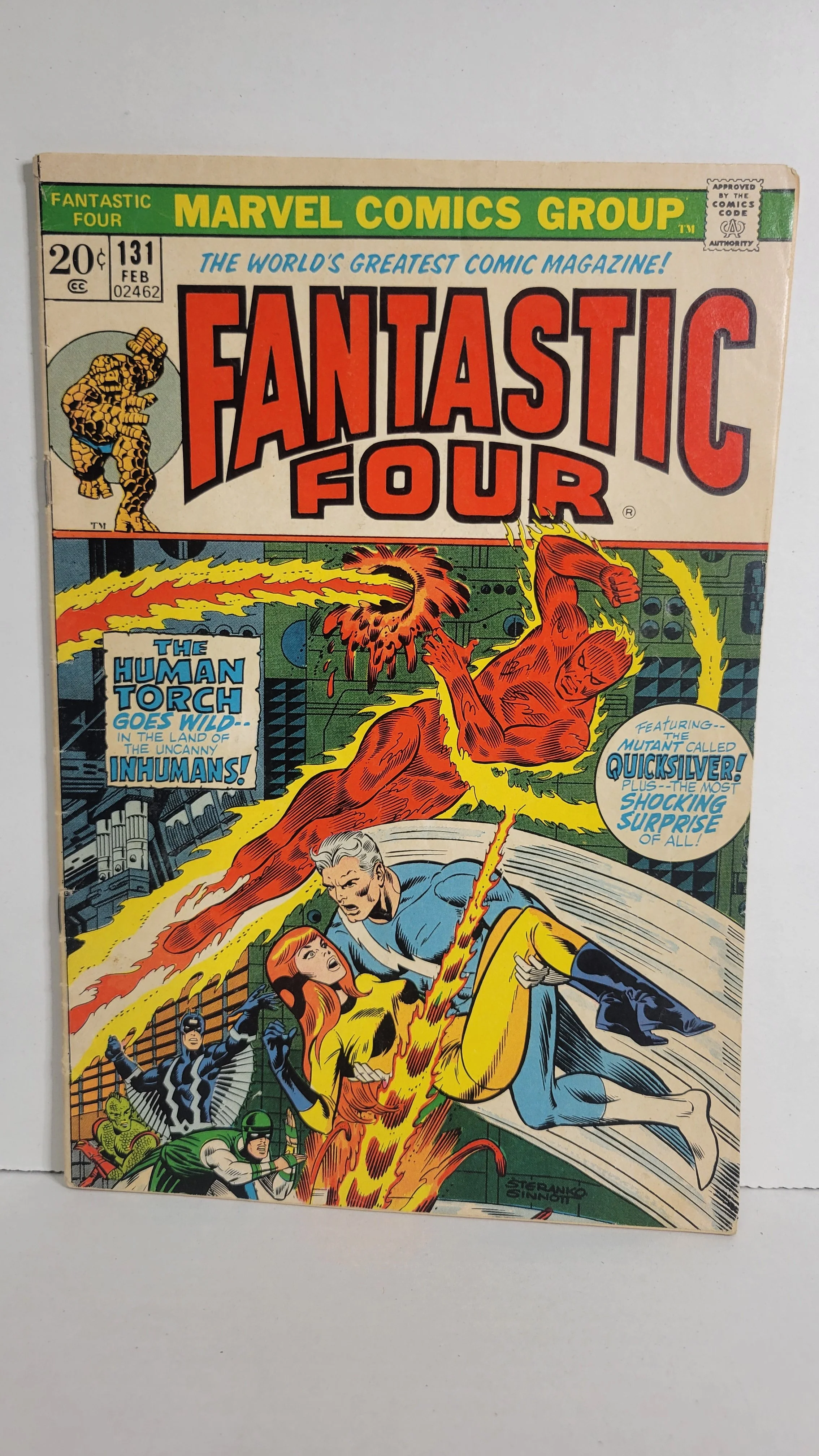 Fantastic Four 131 Jim Steranko! Revolt in Paradise! Human Torch! Quicksilver! 1973 Marvel Comics