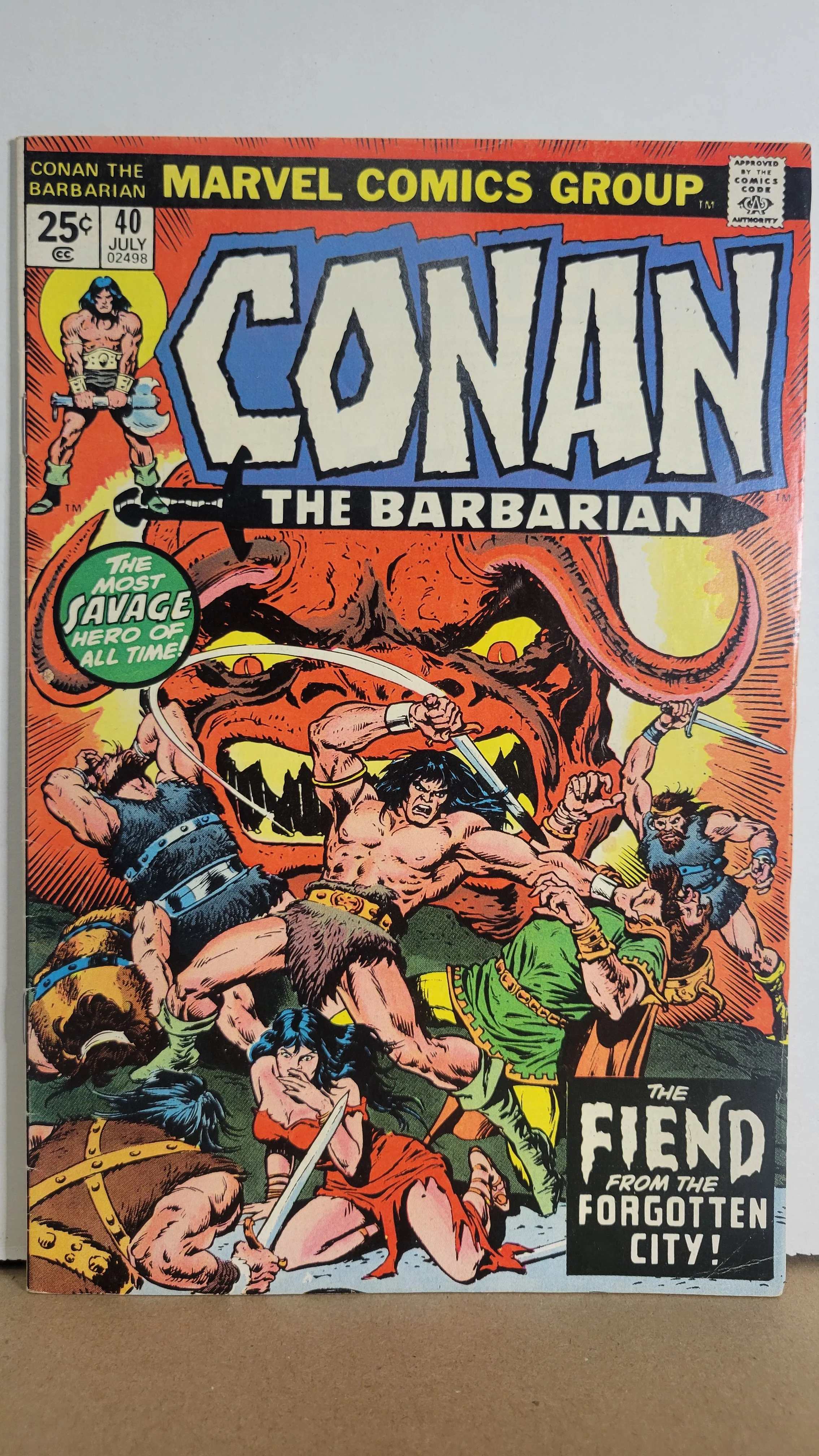 Conan the Barbarian 40 Rich Buckler cover + art Swords & Sorcery! 1974 Marvel Comics