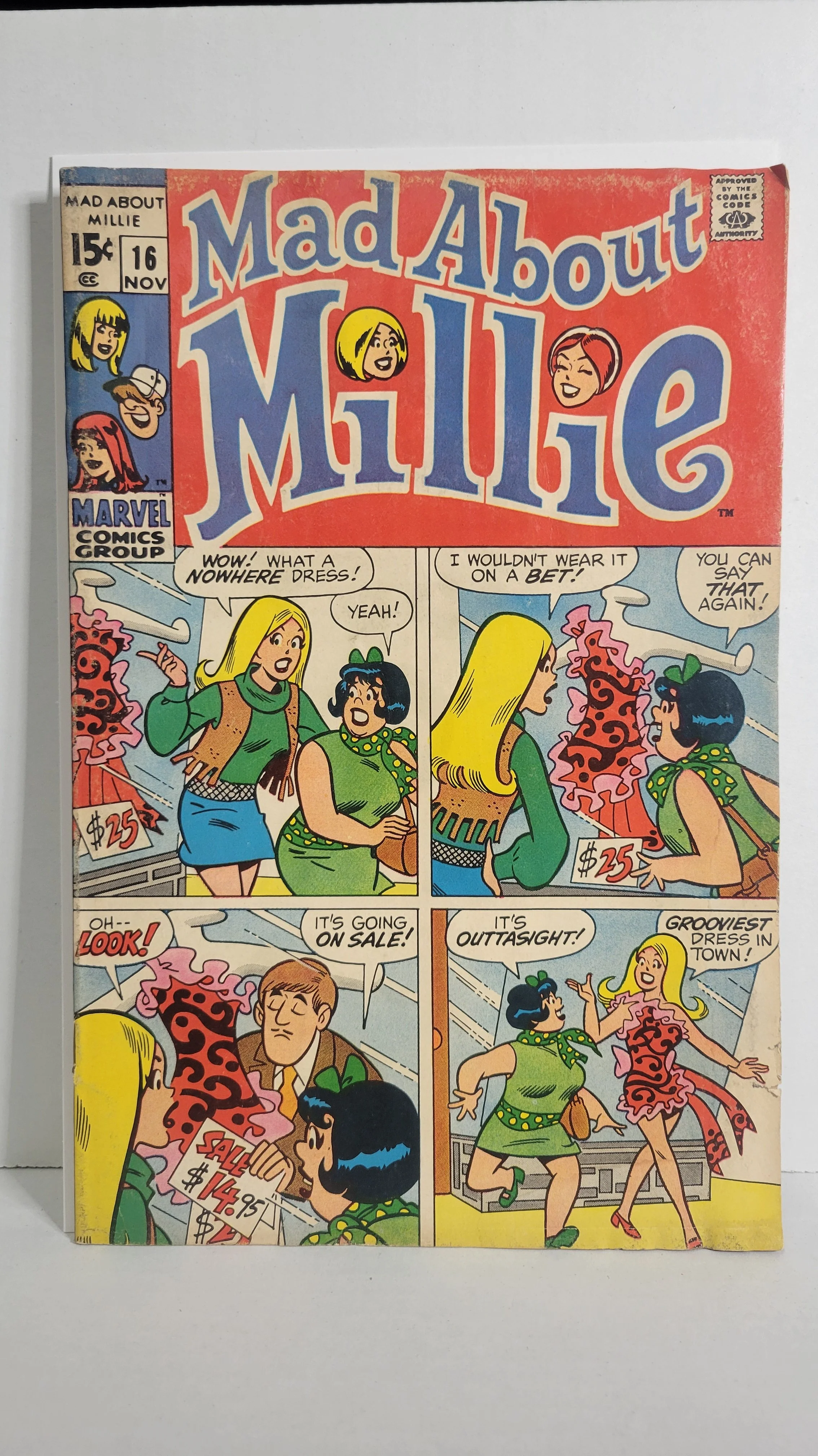 Mad About Millie 16 Chili Story! Fashion and Humor! 1970 Marvel Comics