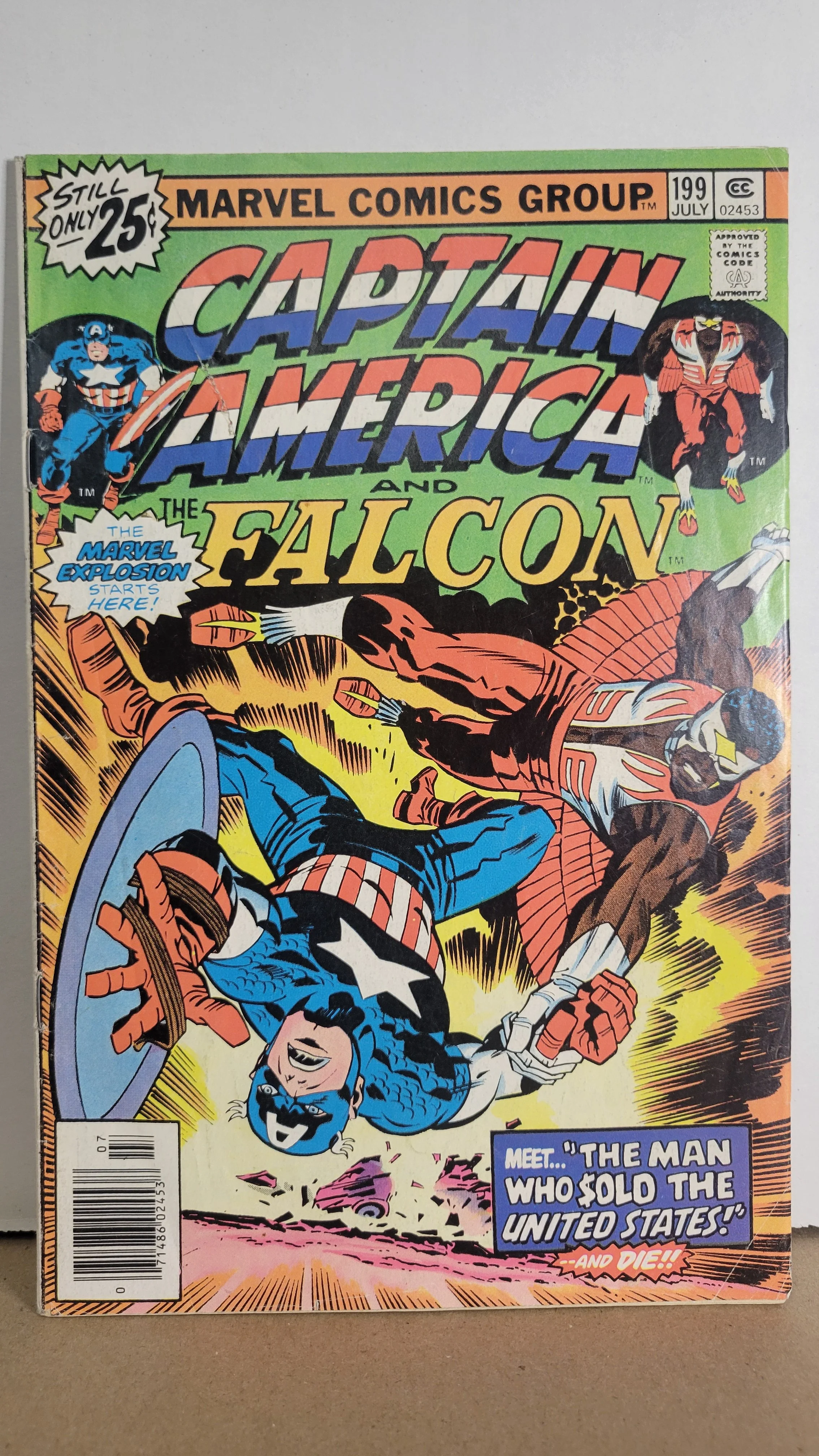 Captain America 199 Jack Kirby, Falcon, Malcolm Taurey 1976 Marvel Comics