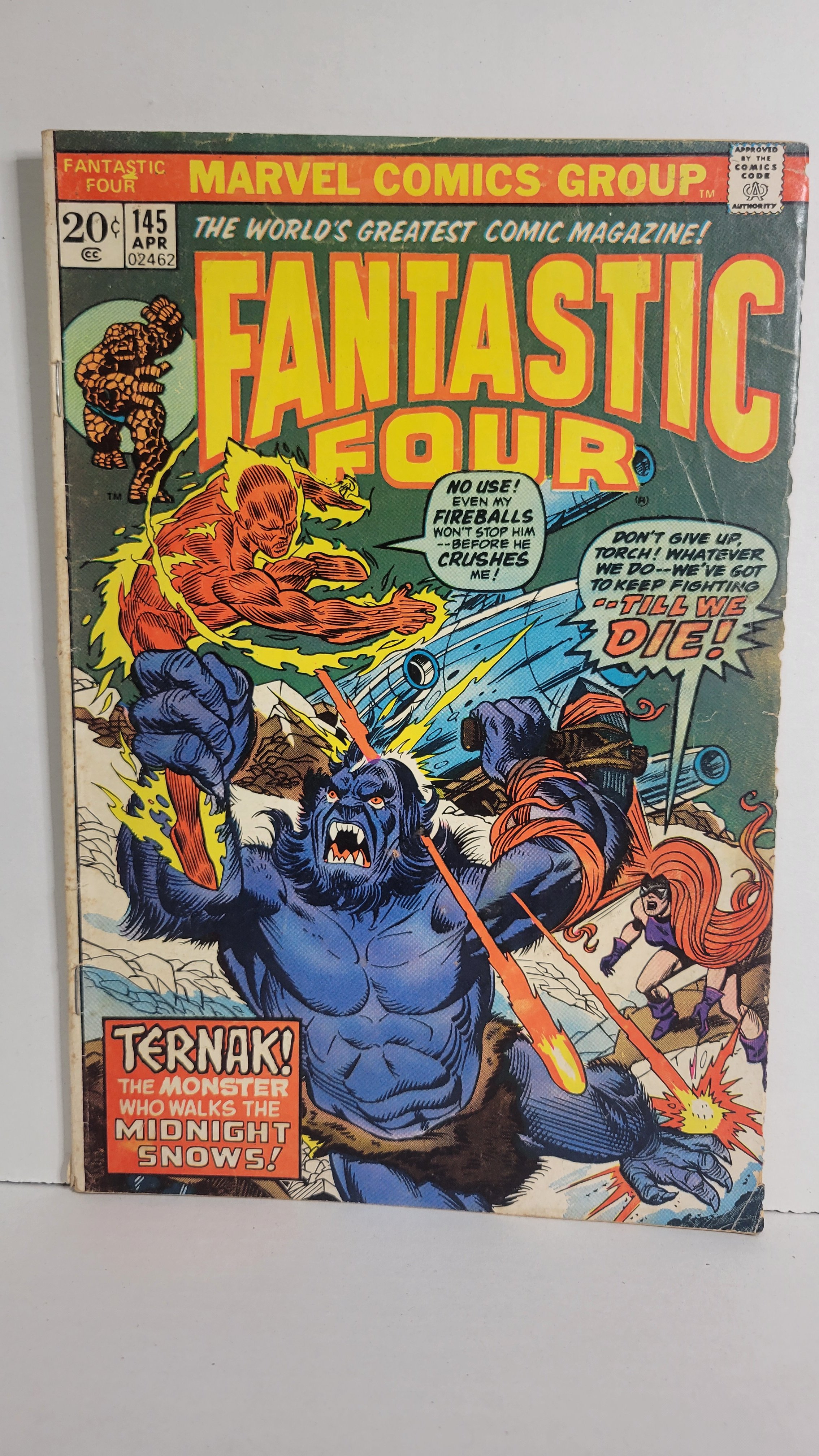 Fantastic Four 145 1st app Ternak the Abominable Snowman 1974 Marvel Comics