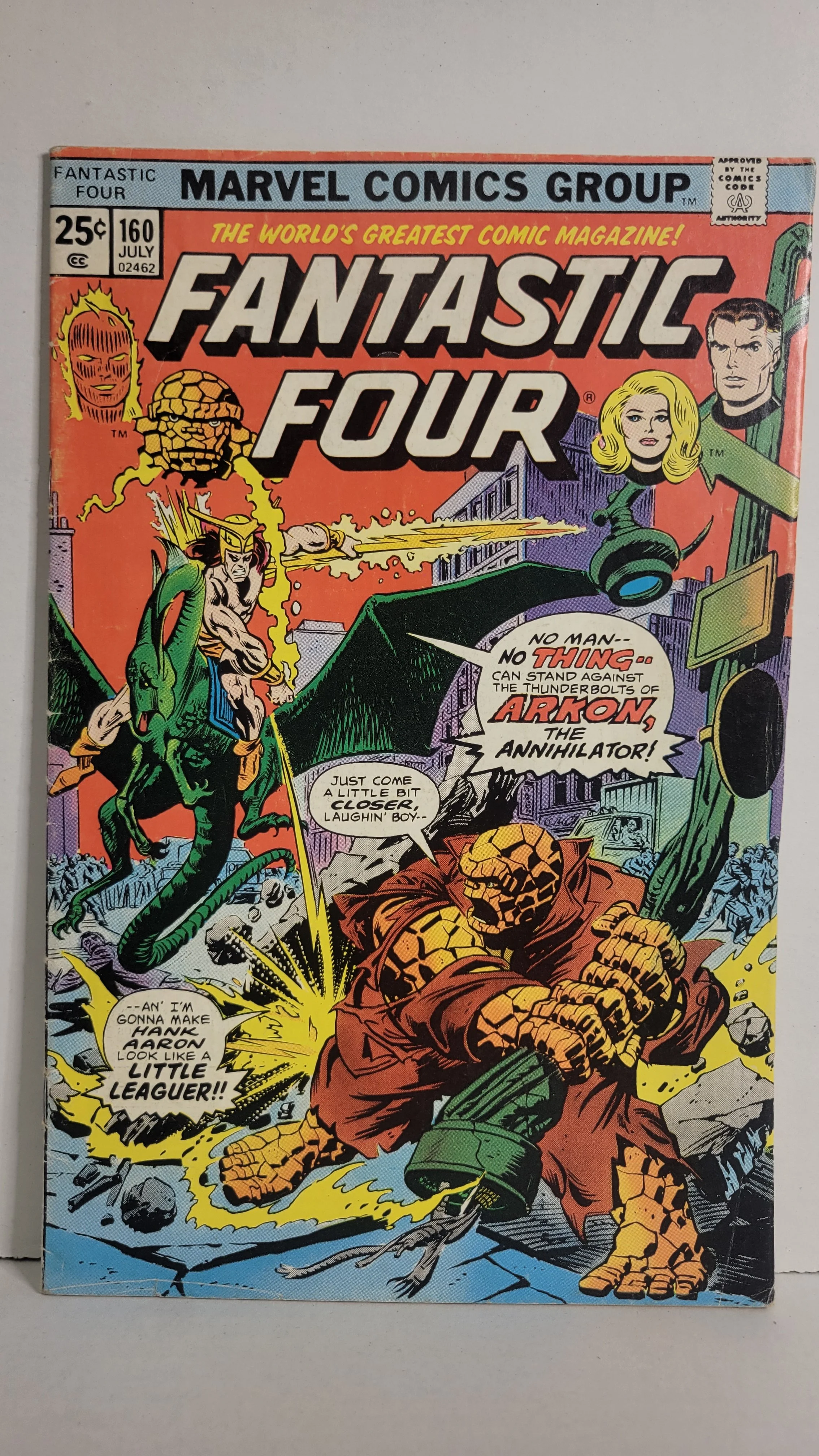 Fantastic Four 160 Arkon, The Annihilator! Lockjaw! Alt Dimension Thing 1975 Marvel Comics