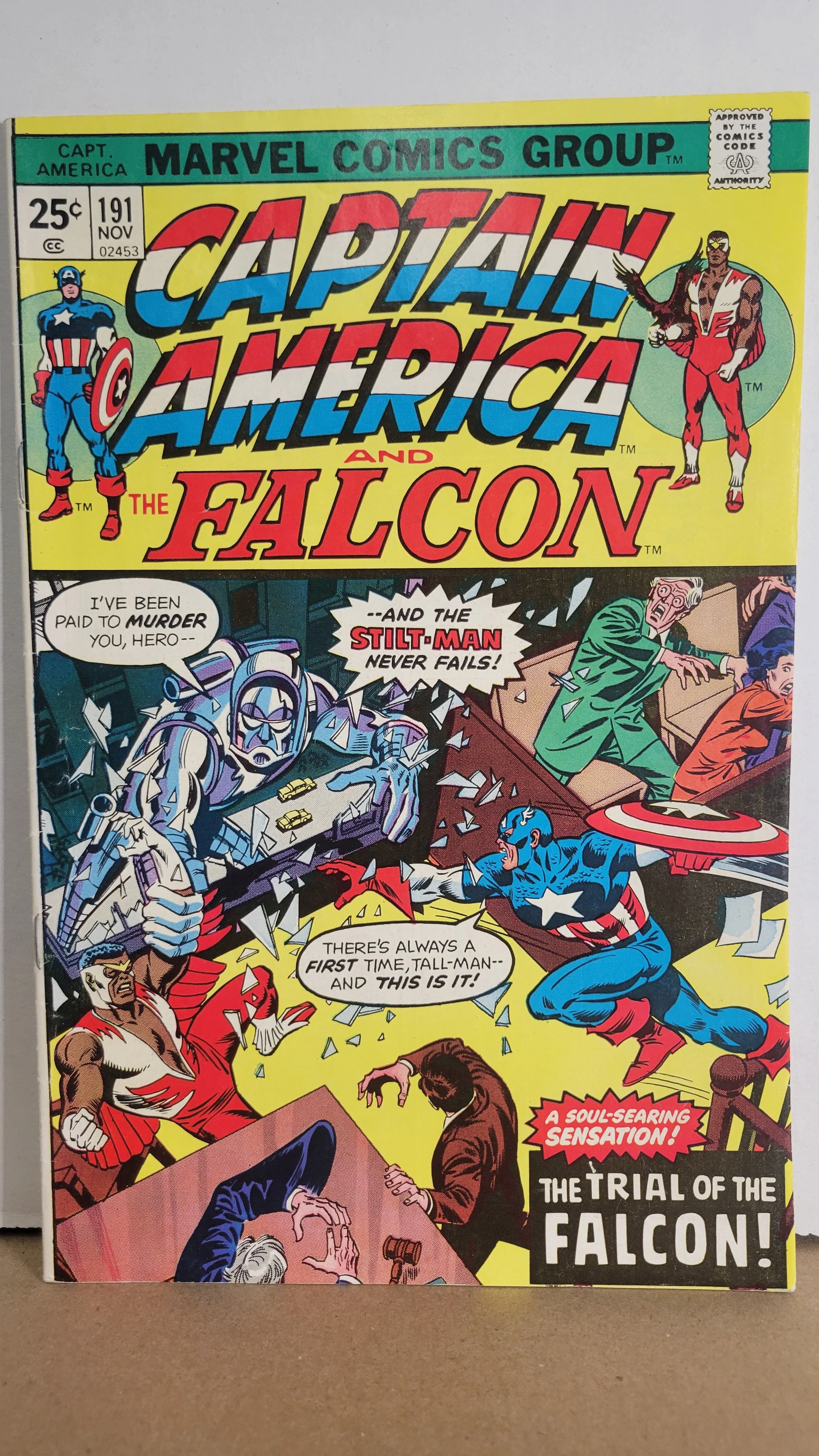 Captain America 191 Frank Robbins art! Falcon Stilt-Man Nick Fury 1975