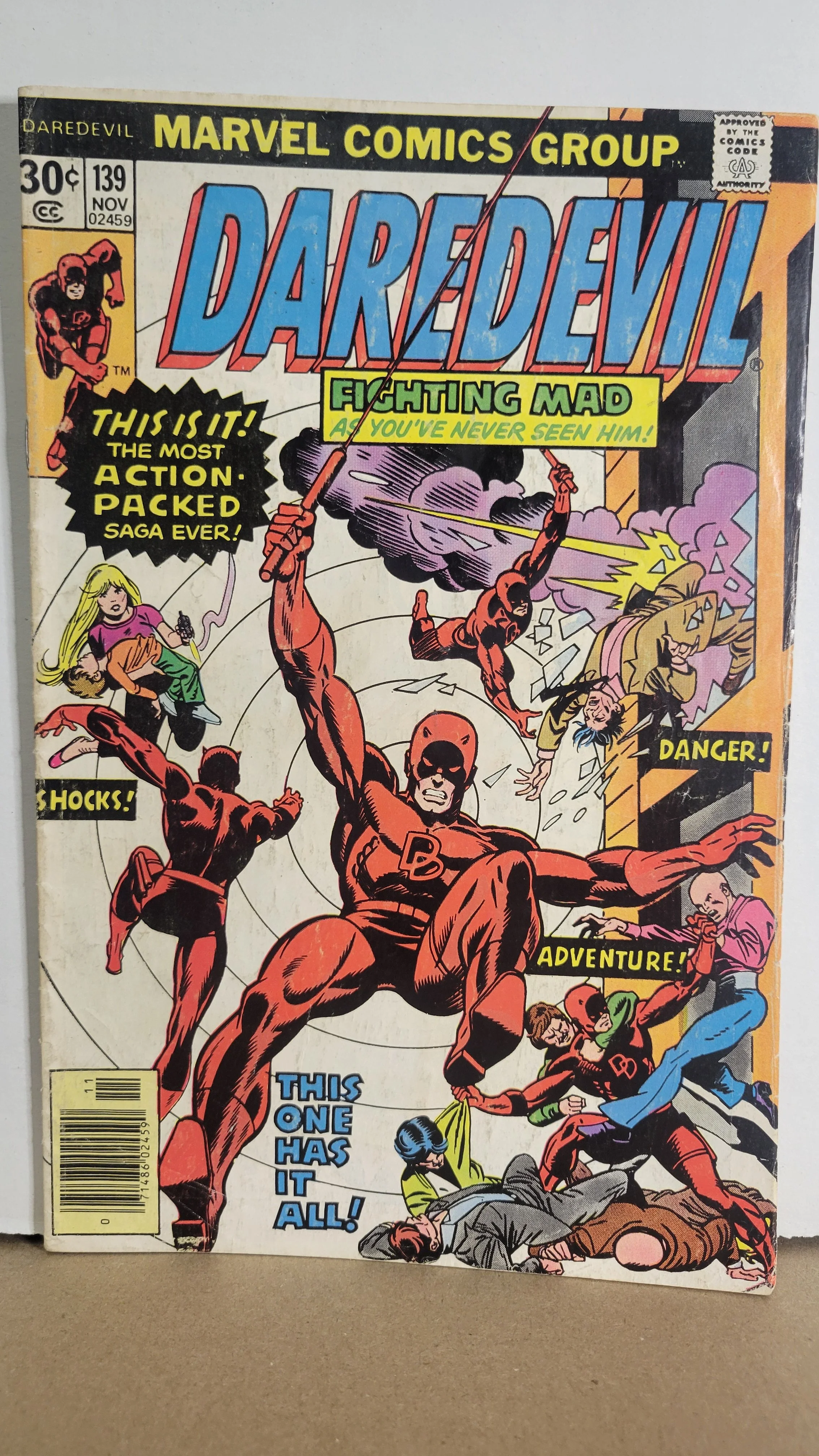 Daredevil 139 Gil Kane cvr 1st Big Max + Mike Slate! 1976 Marvel Comics