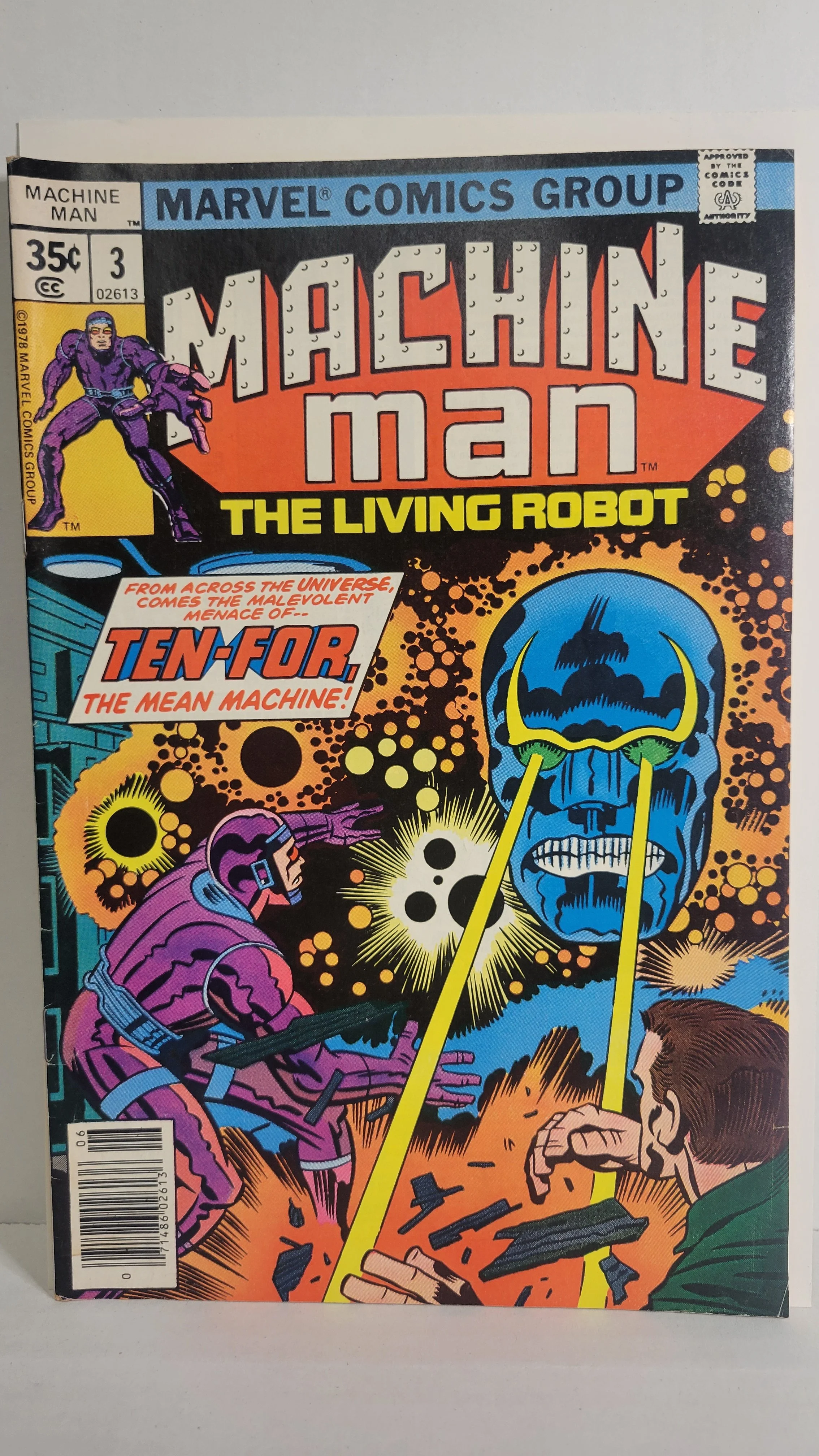 Machine Man 3 Jack Kirby! Living Robot! Sci-Fi! 1978 Marvel Comics
