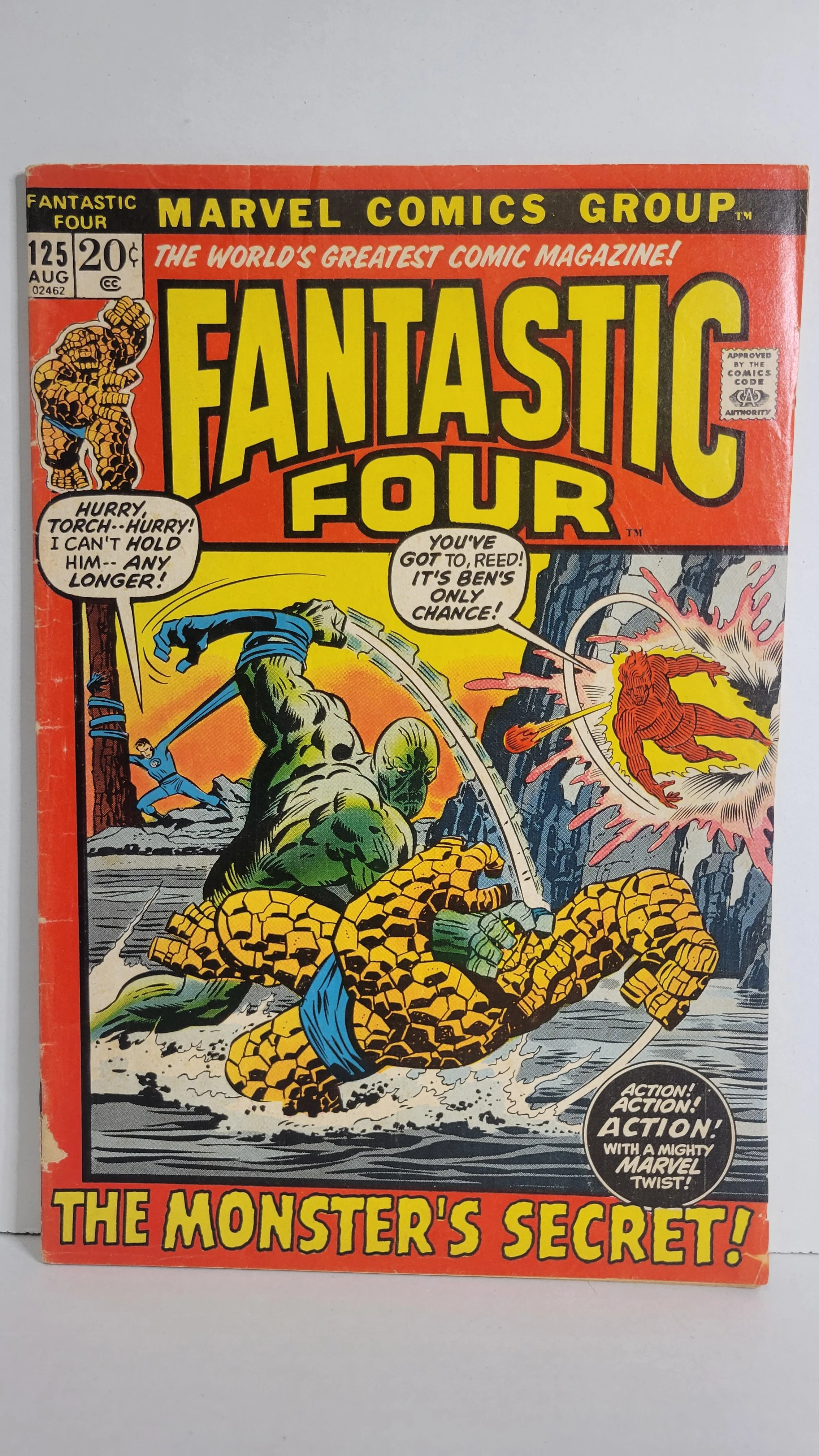 Fantastic Four 125 John Buscema! Sue Storm! The Monster's Secret! 1972 Marvel Comics