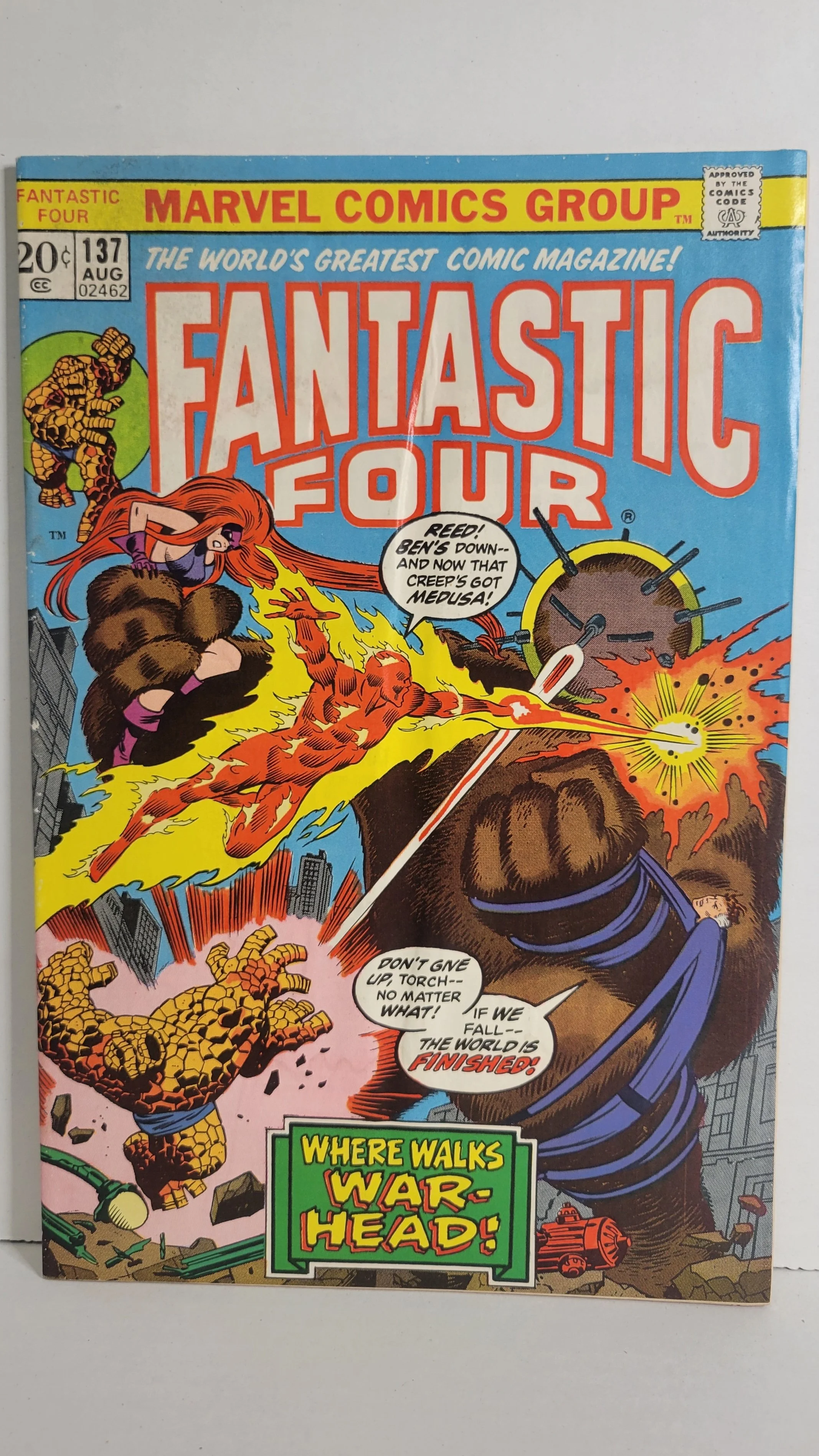 Fantastic Four 137 John Buscema! Shaper of Worlds! Medusa! 1973 Marvel Comics