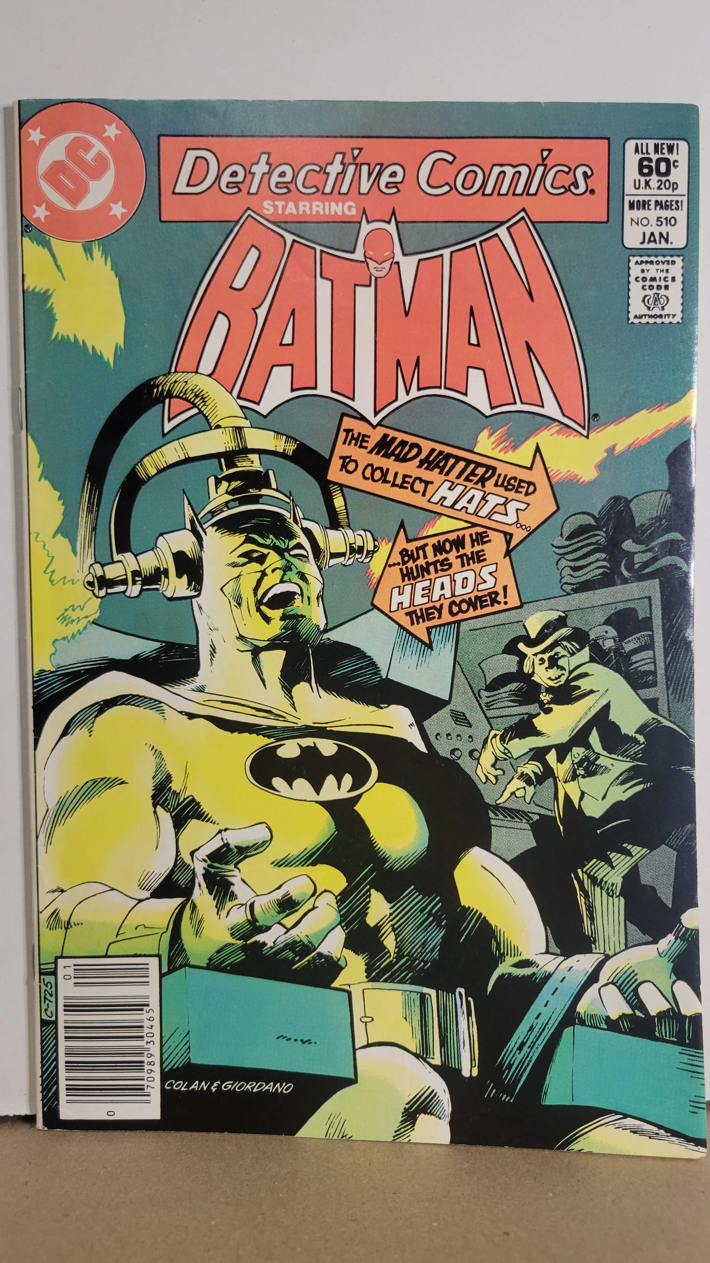 Detective Comics 510 Colan cvr/art Mad Hatter Batman Batgirl 1982 DC Comics