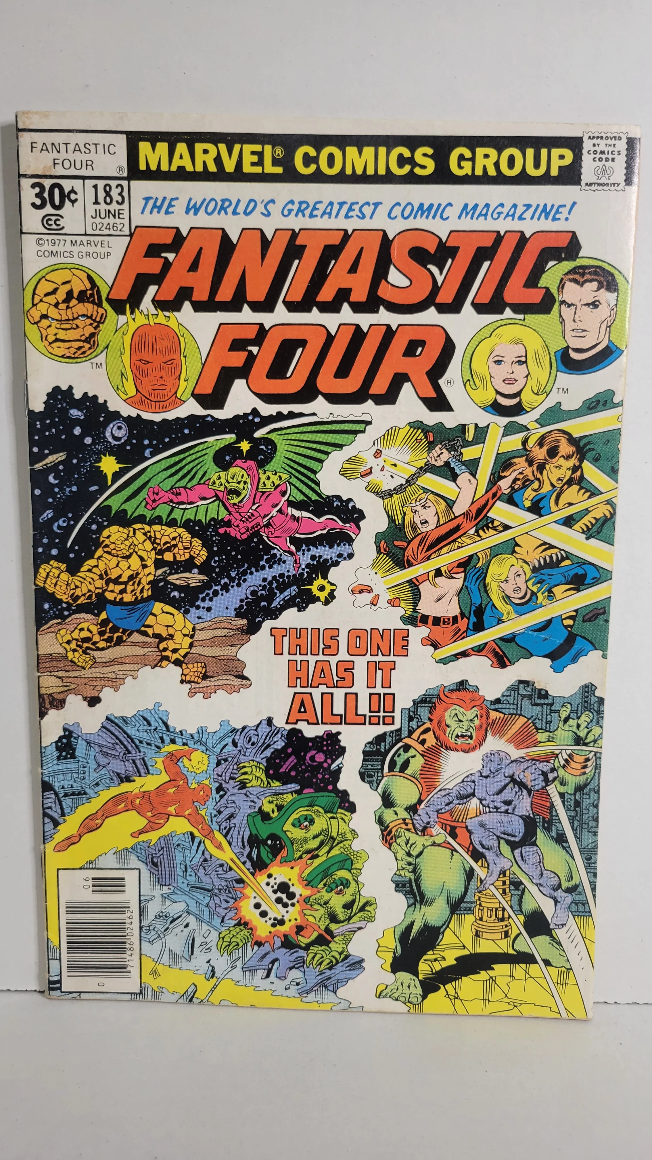 Fantastic Four 183 George Pérez! Annihilus, The Brute, Mad Thinker! 1977 Marvel Comics