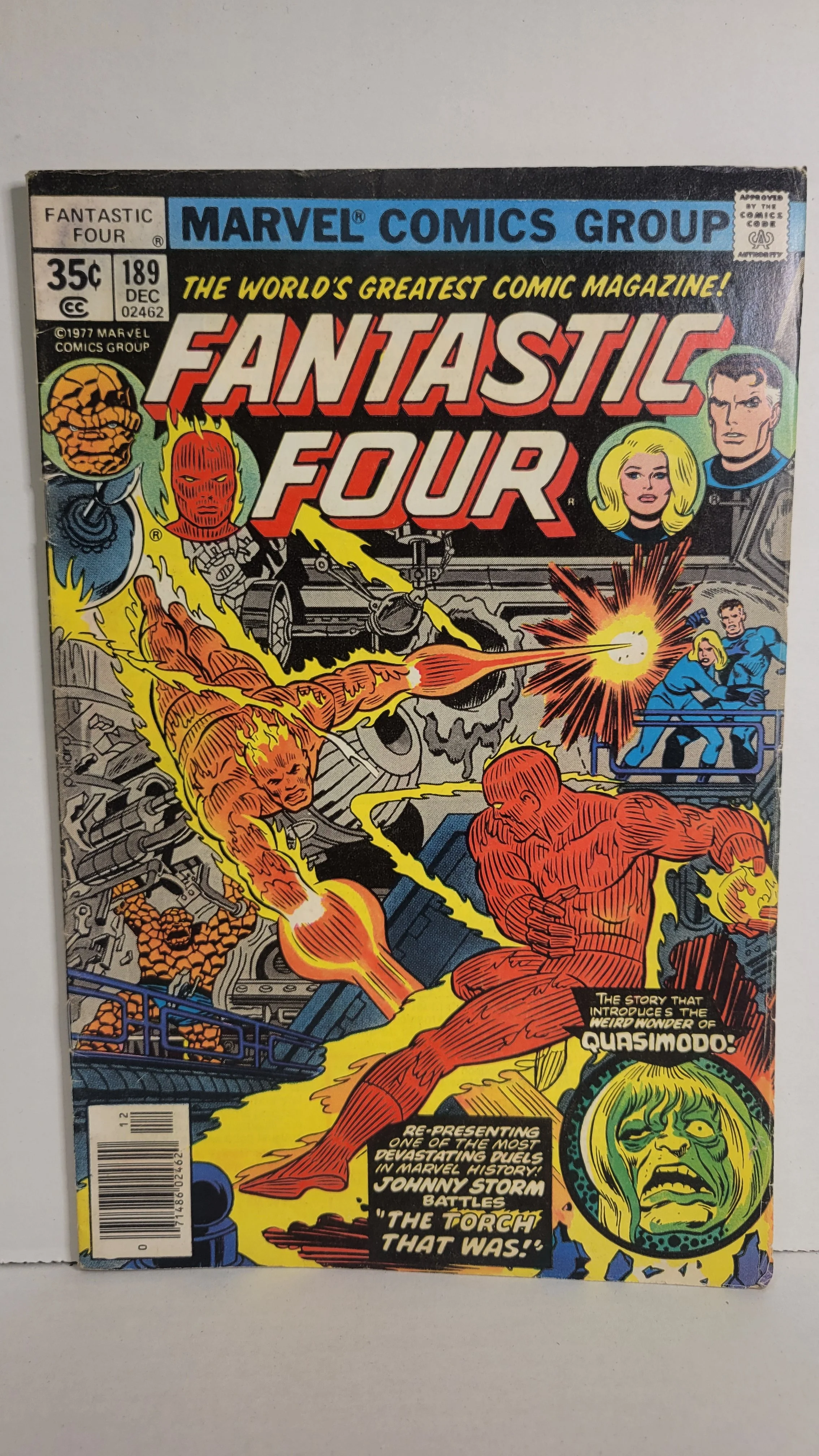 Fantastic Four 189 Golden Age Human Torch r-from Annual 4 Kirby! 1977 Marvel Comics