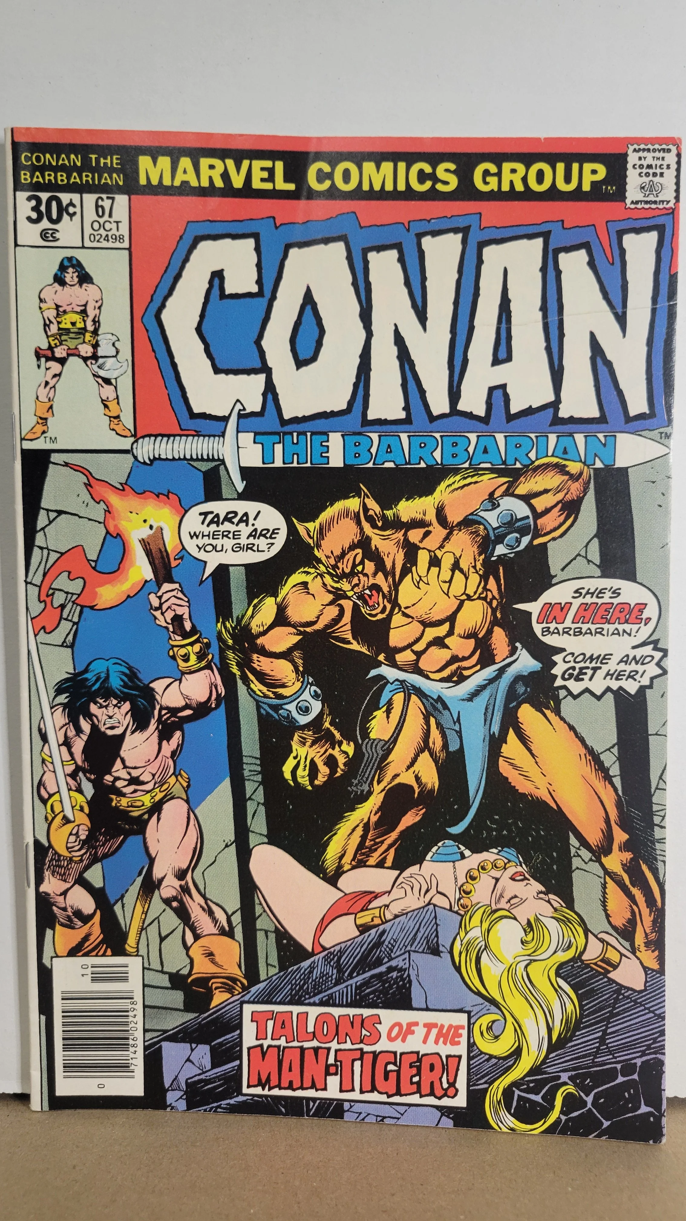 Conan the Barbarian 67 Talons of the Man-Tiger! 1976 Marvel Comics