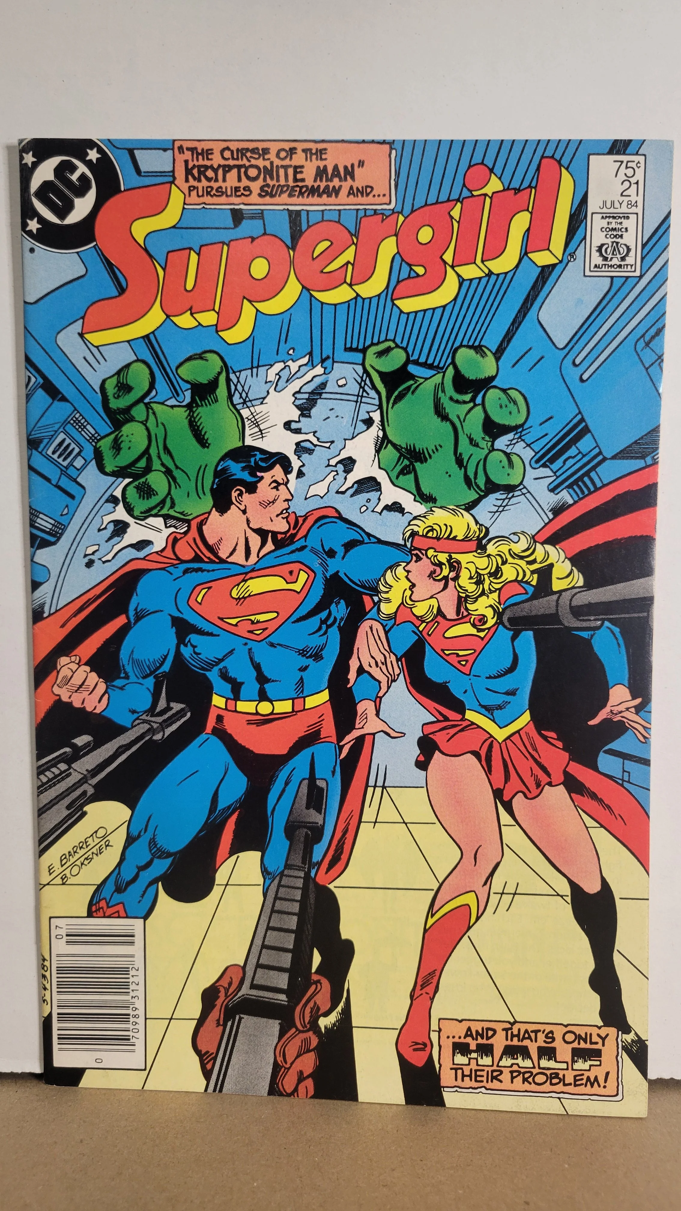 Daring New Adventures of Supergirl 21 Superman! Curse of The Kryptonite-Man! 1984 DC Comics