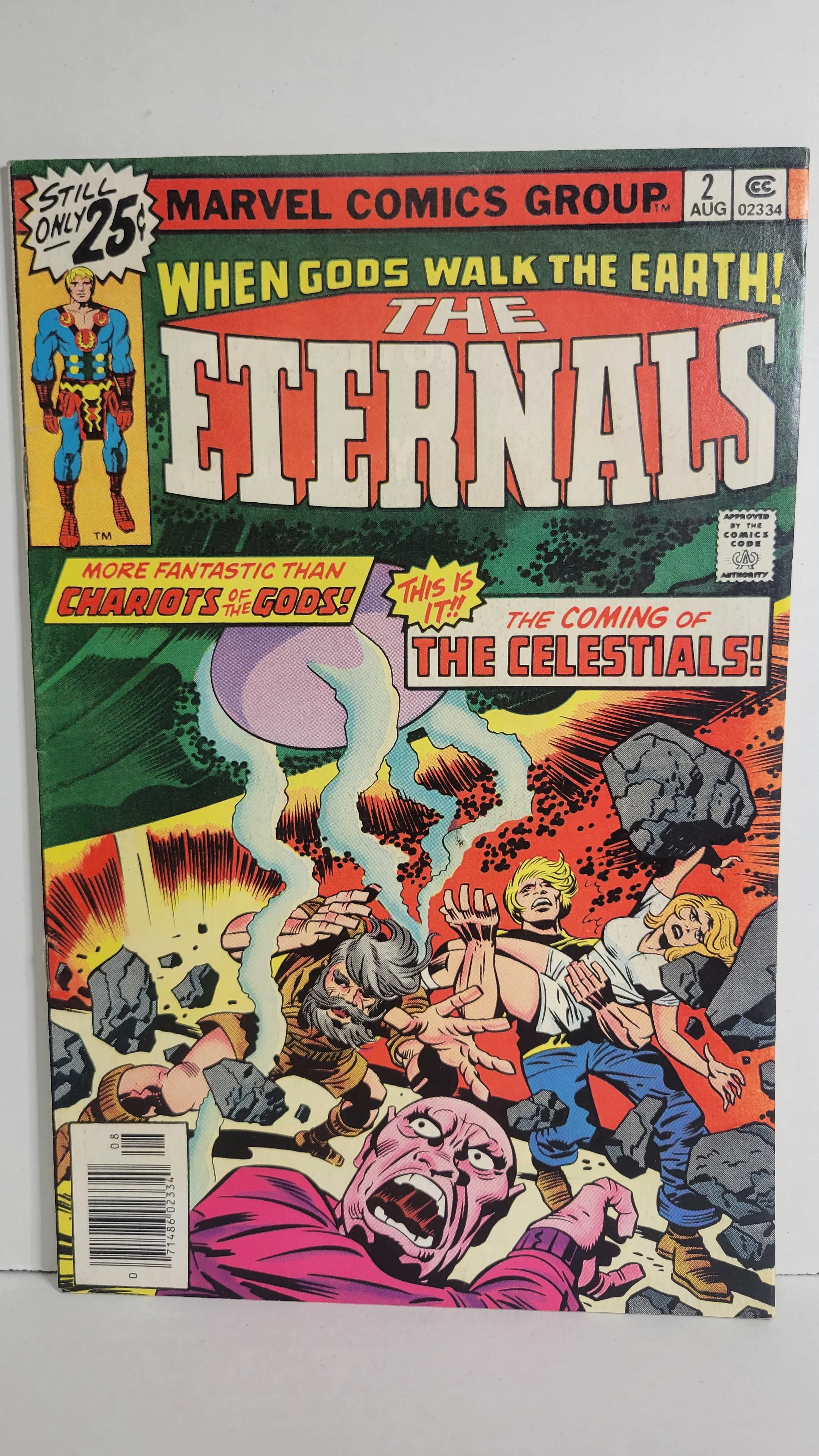 Eternals 2 Kirby! Jack Kirby! 1st Ajak + Celestials! Arishem! 1976 Marvel Comics