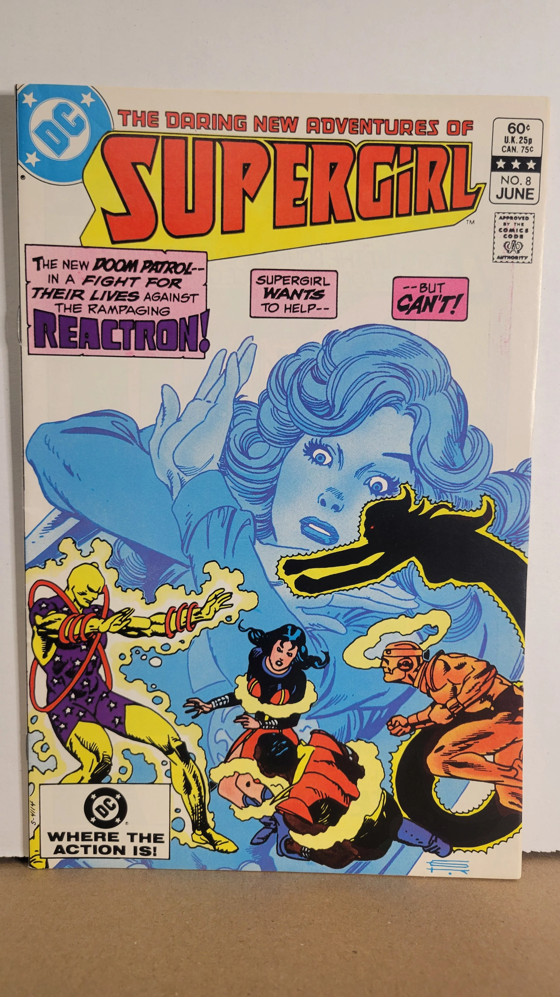 Daring New Adventures of Supergirl 8 Doom Patrol, Reactron! Lois Lane Bonus! 1983 DC Comics