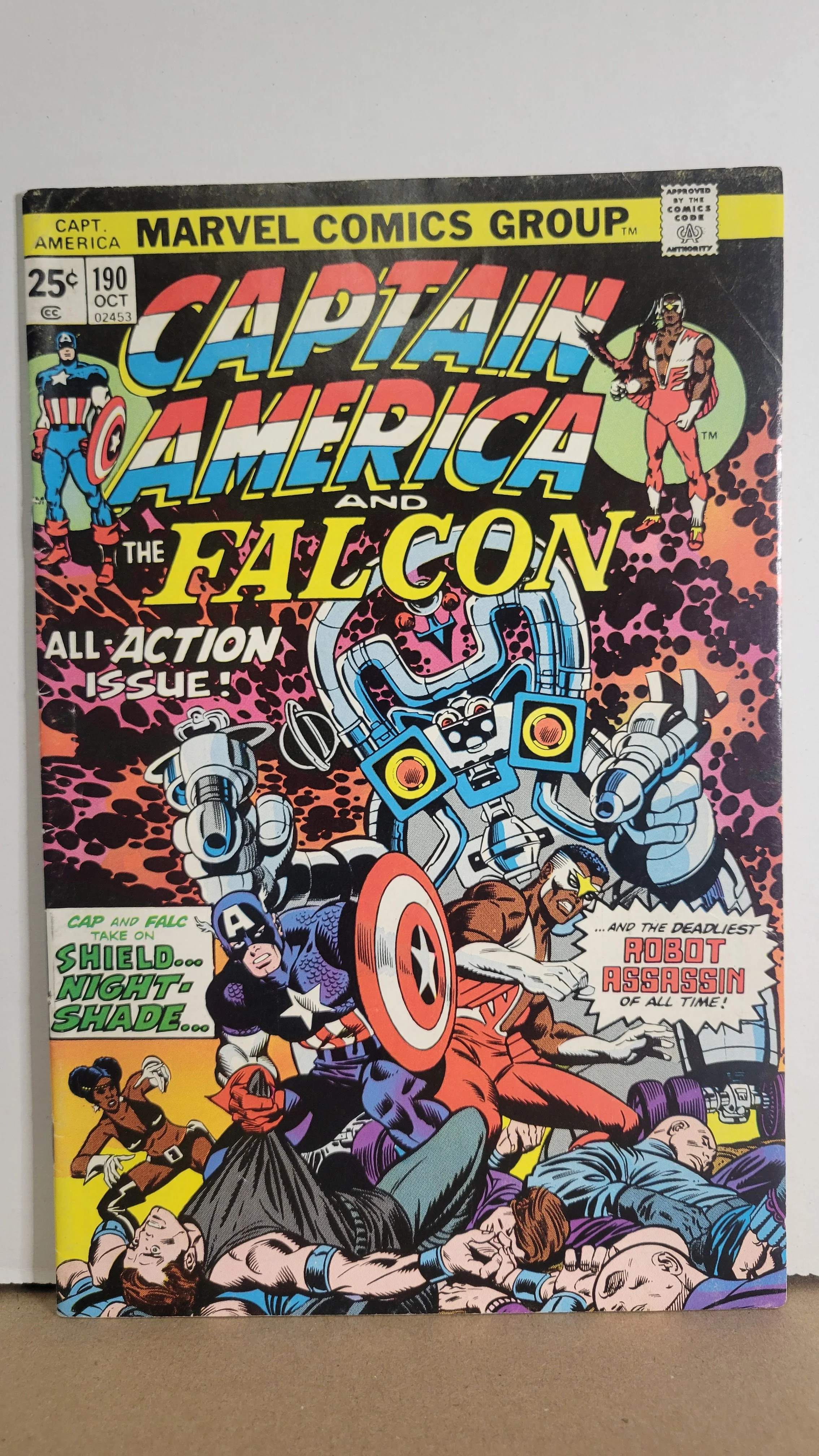 Captain America 190 Gil Kane Robot cvr Nightshade 1975 Marvel Comics