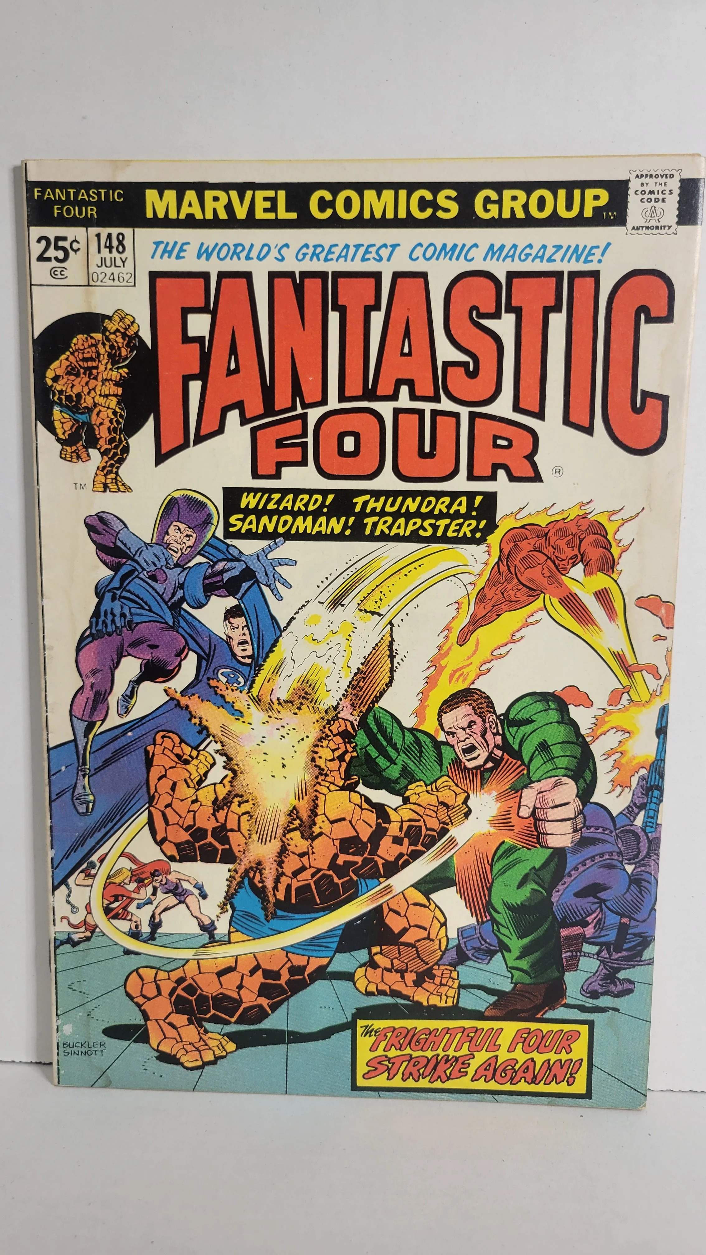 Fantastic Four 148 Fantastic Four vs. Wizard, Sandman, Trapster 1974 Marvel Comics