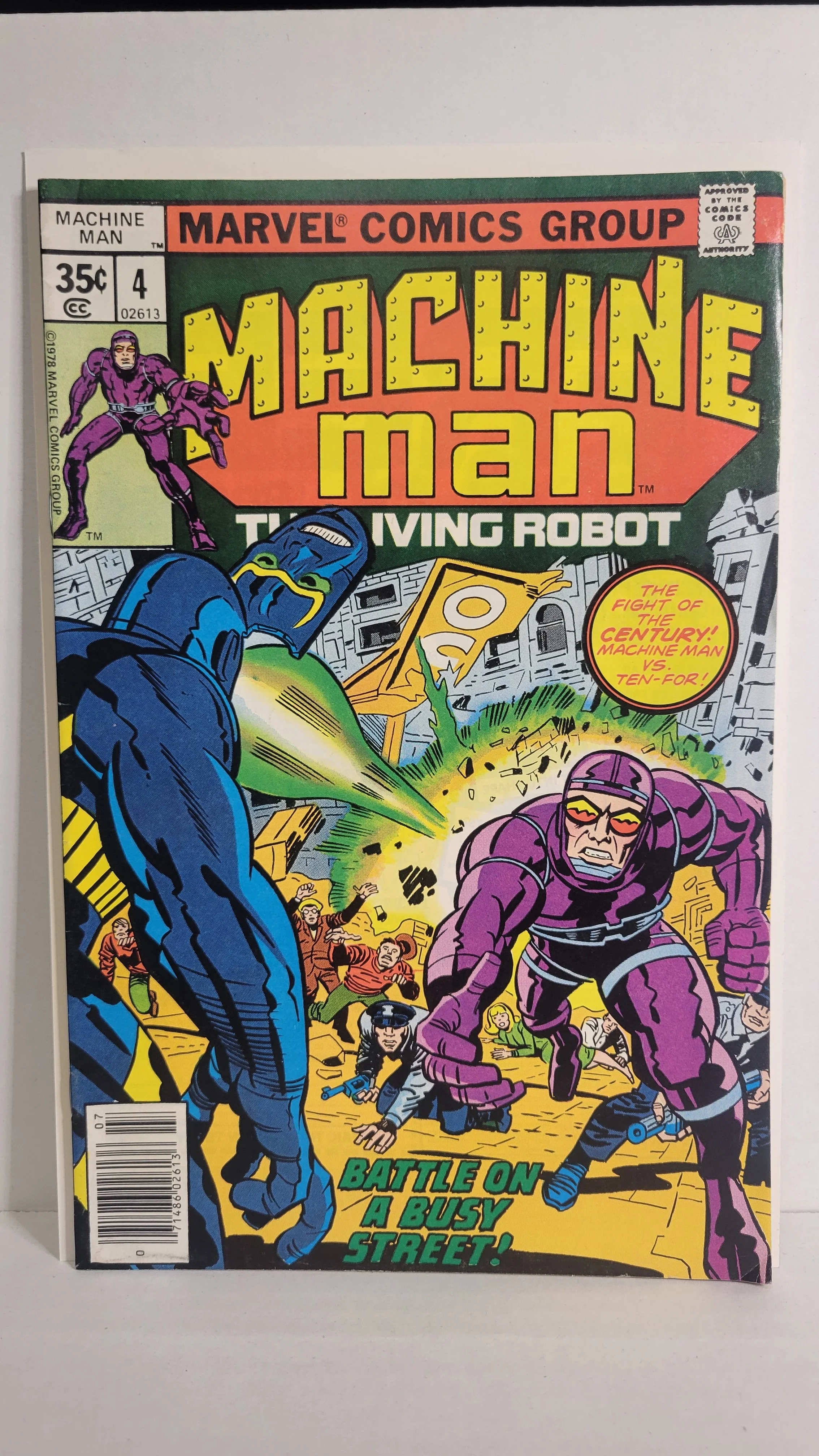 Machine Man 4 Jack Kirby! Living Robot! Sci-Fi! 1978 Marvel Comics