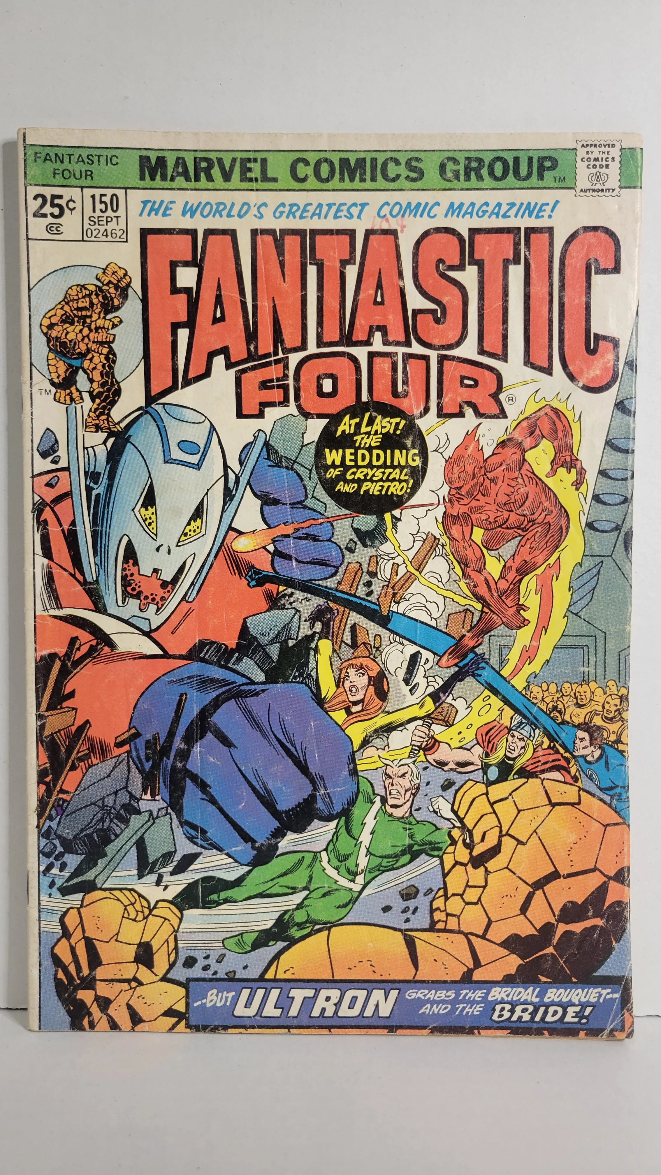 Fantastic Four 150 Crystal & Quicksilver wedding 1974 Marvel Comics