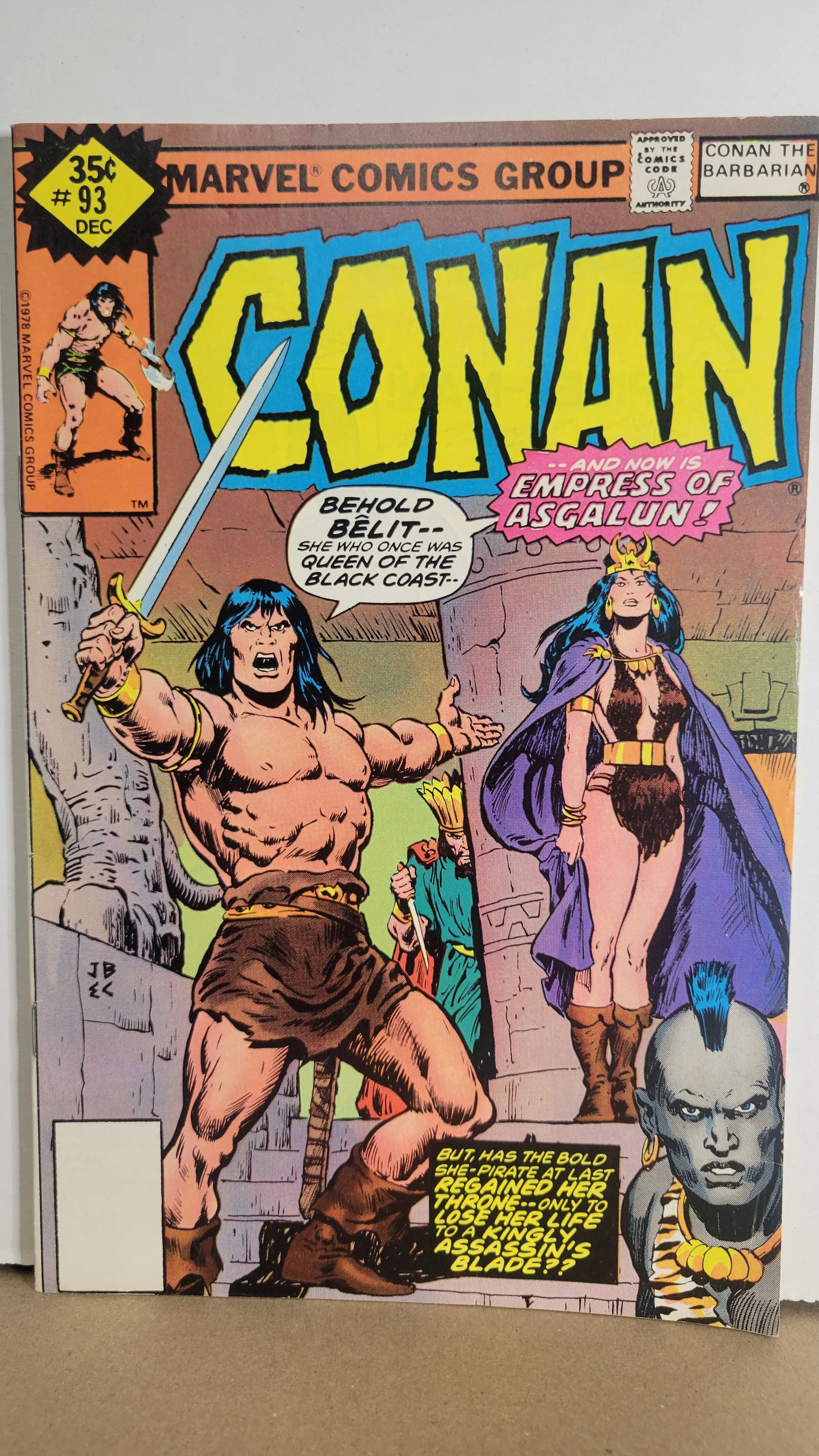 Conan the Barbarian 93 Belit, Empress of Asgalun! Zula! 1978 Marvel Comics