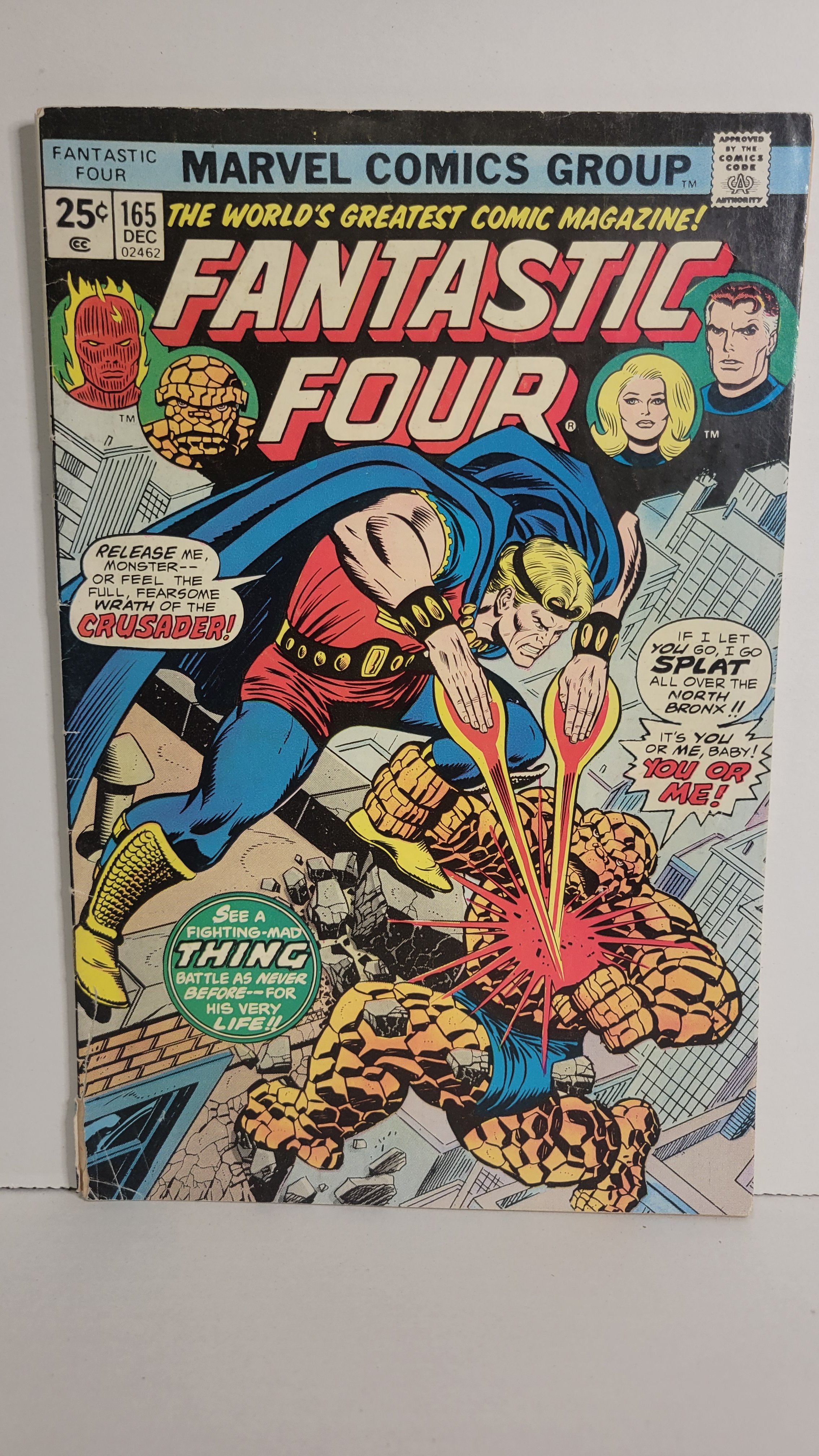 Fantastic Four 165 Crusader Death & Origin! Marvel Boy! 1975 Marvel Comics