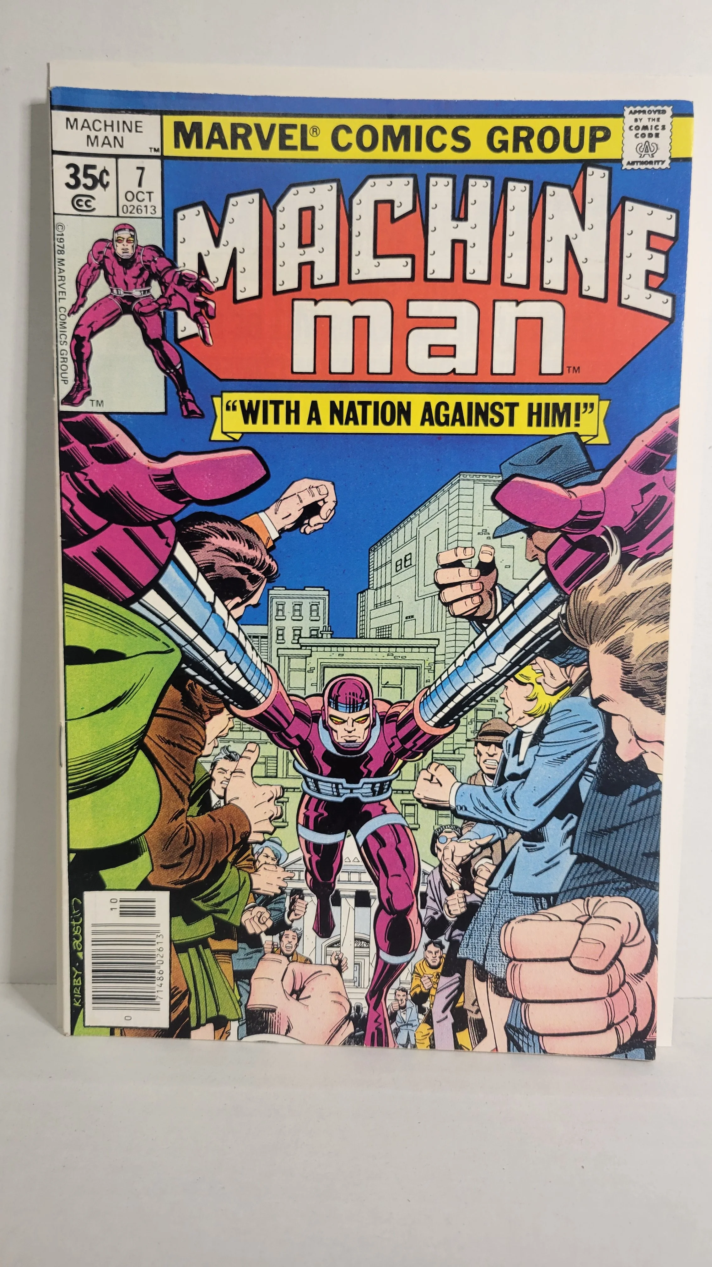 Machine Man 7 Jack Kirby! Living Robot! Sci-Fi! 1978 Marvel Comics